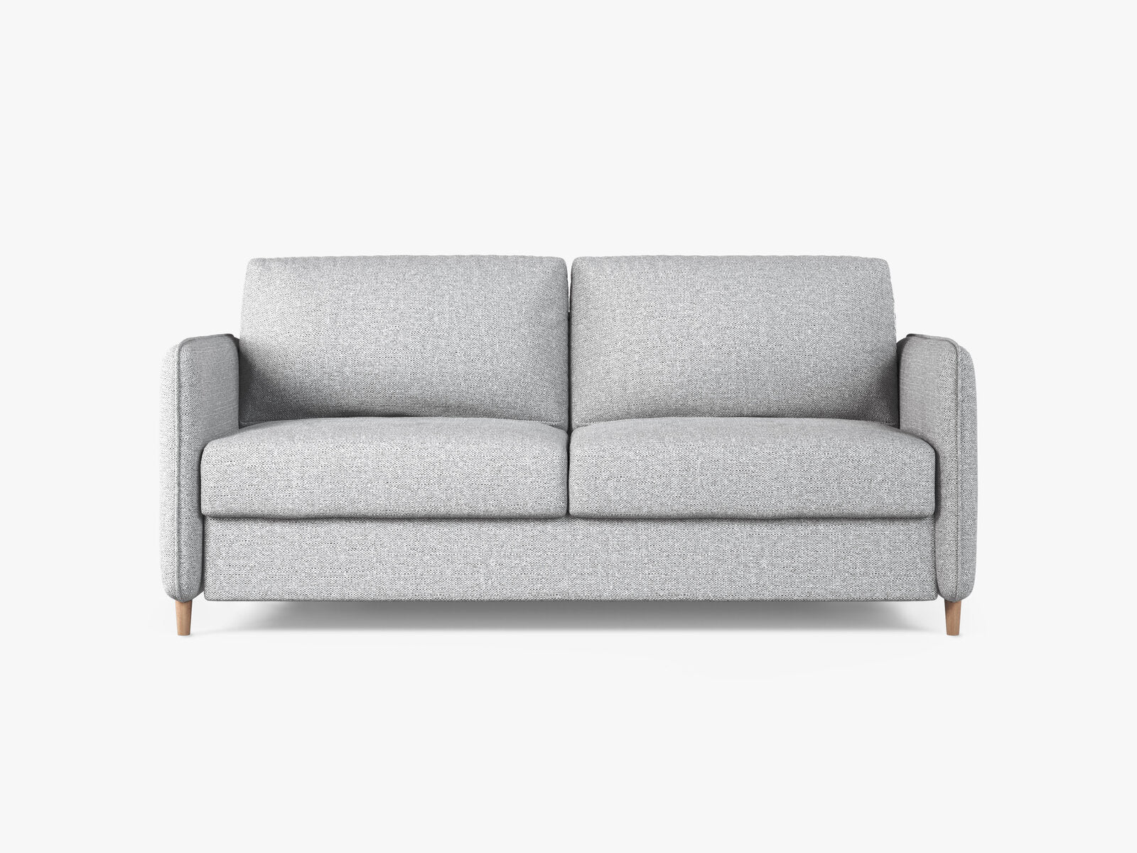 Micadoni Sofa mit Schlaffunktion Simo 3-Sitzer Strukturierter Stoff Babel Hellgrau