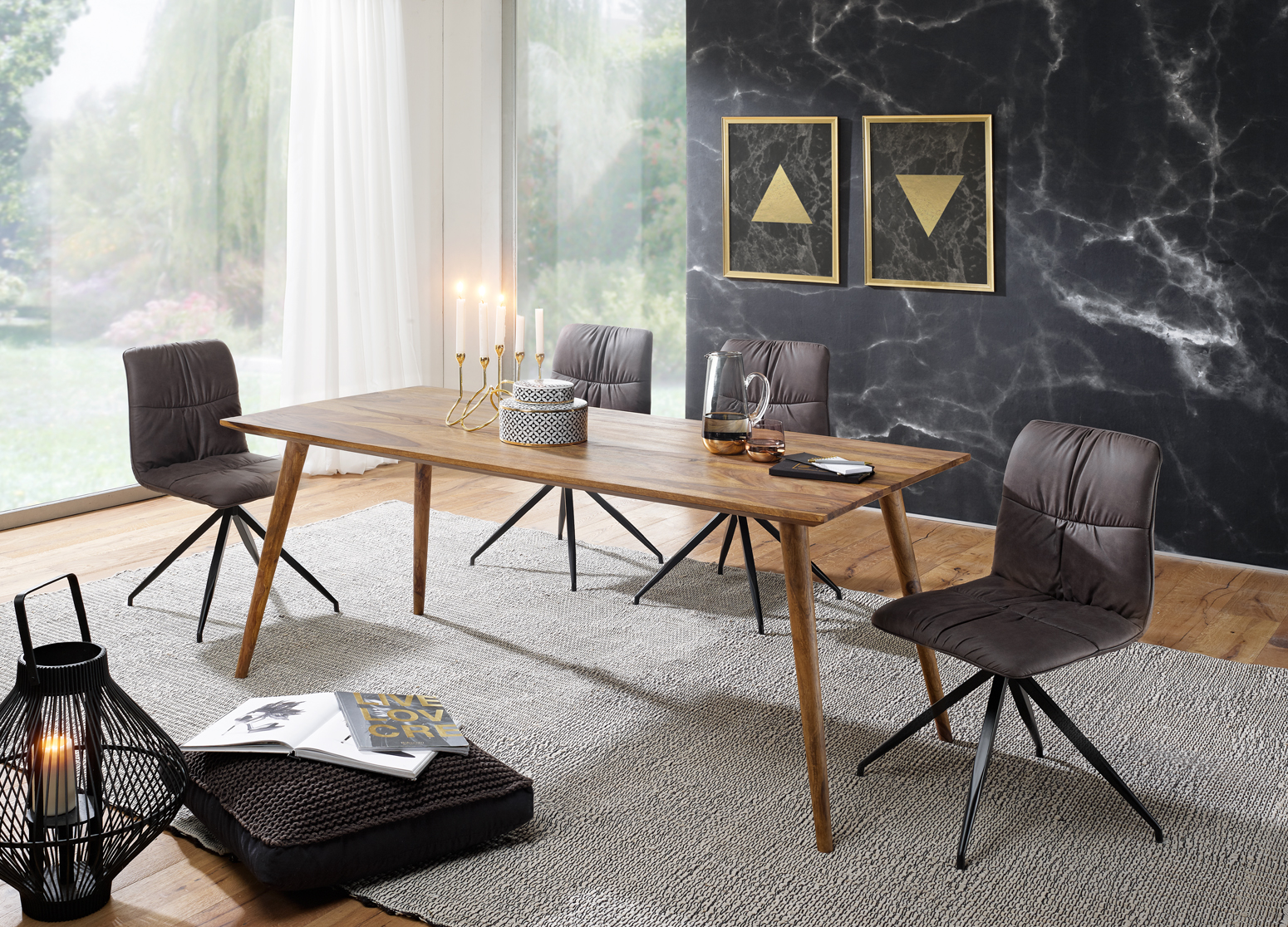 Esstisch Bindal Sheesham Massivholz 120 × 60 × 76 cm