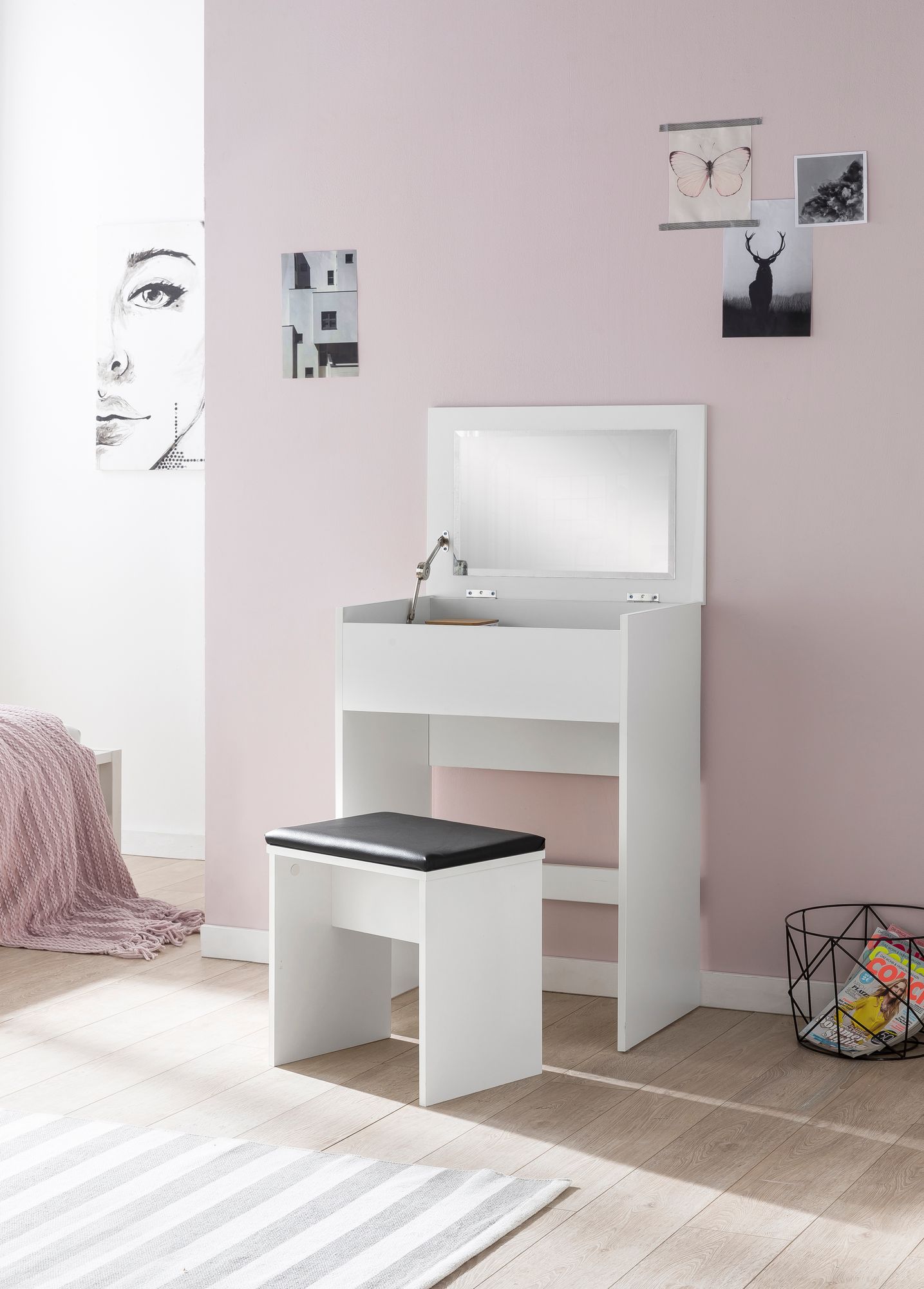 Schminktisch Hjallerup Weiß 60 × 40 × 81 cm