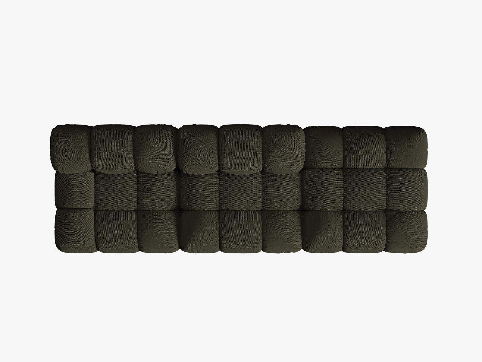 Micadoni Modulares Sofa Bellis 4-Sitzer Rechts 3D-Stoff Sonic Amazonas Grün