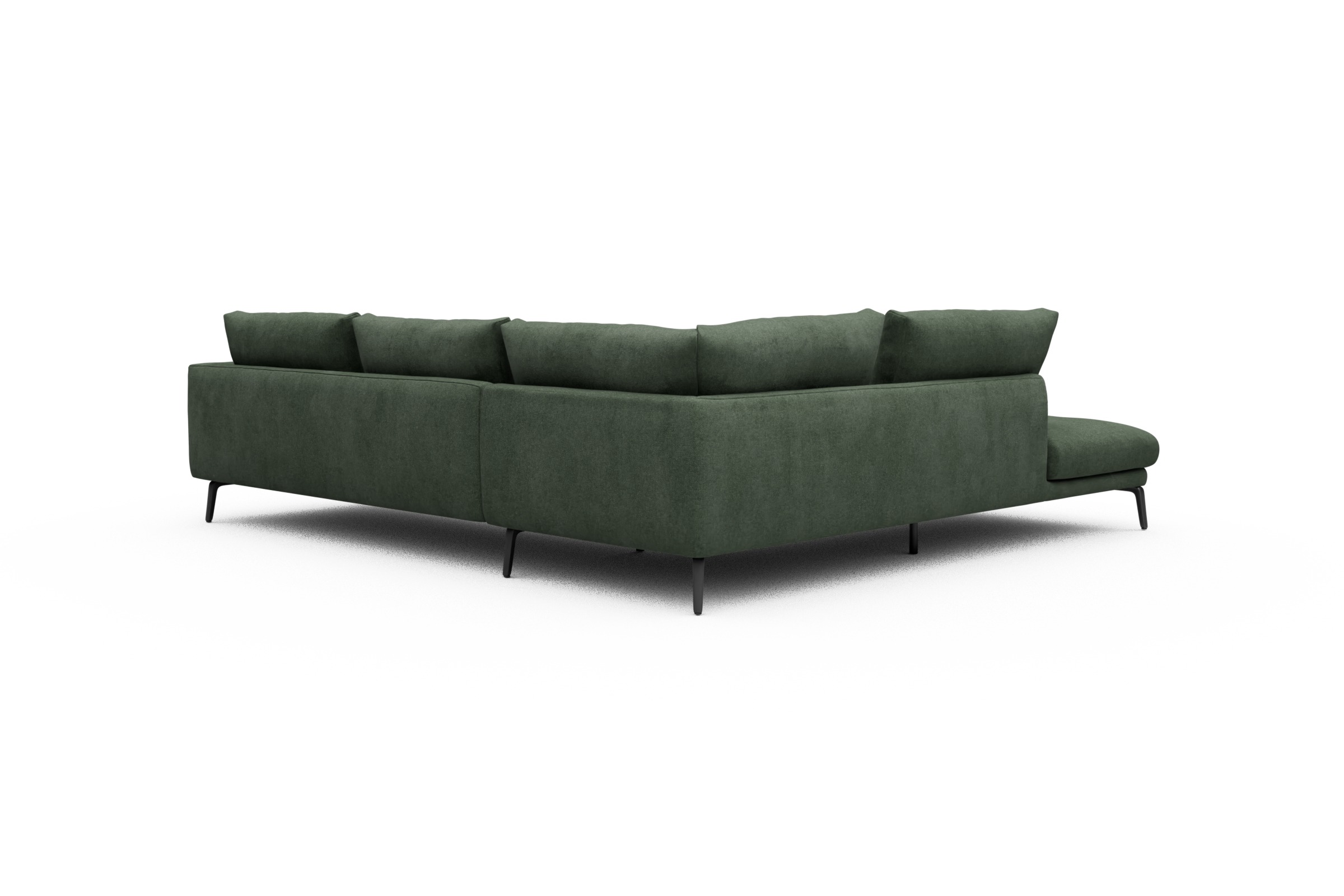 Ecksofa Karl Relax-Ecke links mit 2,5-Sitzer Casone-Forest-Green
