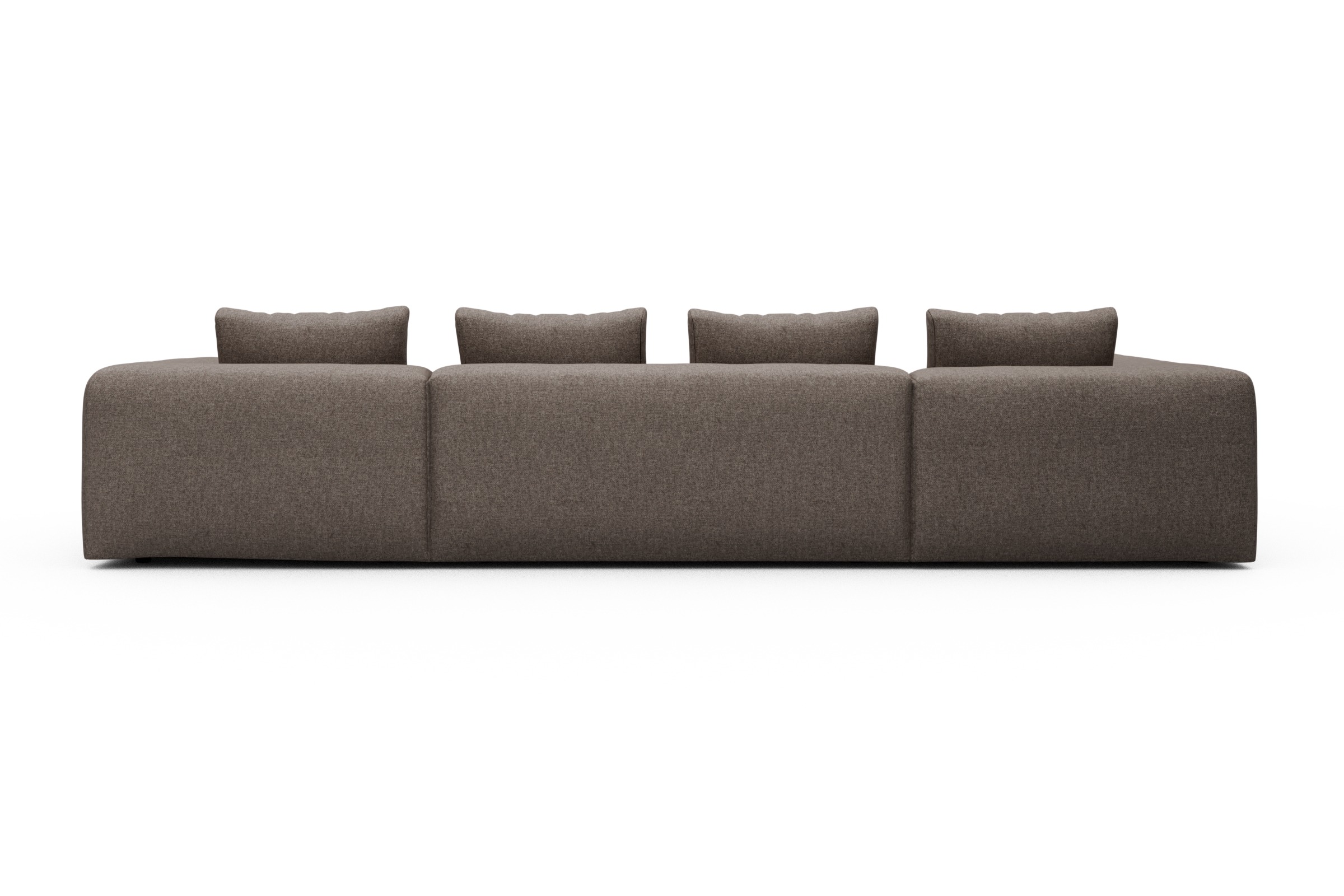 Wohnlandschaft Fred Relax-Ecke links mit 2-Sitzer und Chaiselongue rechts Sama-Stone