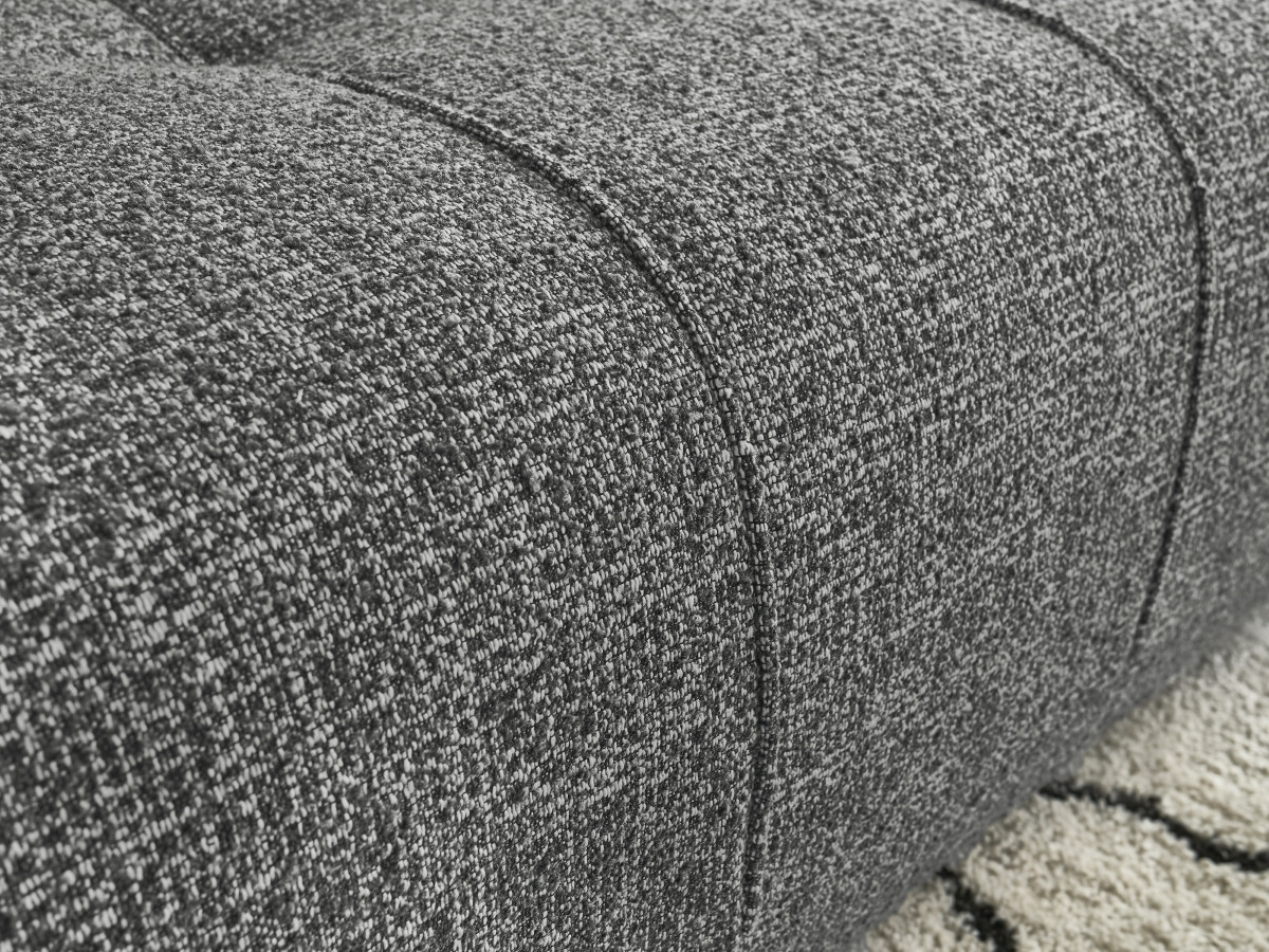 Bobochic Arsene Sofa 4-Sitzer Melange-Stoff Dunkelgrau