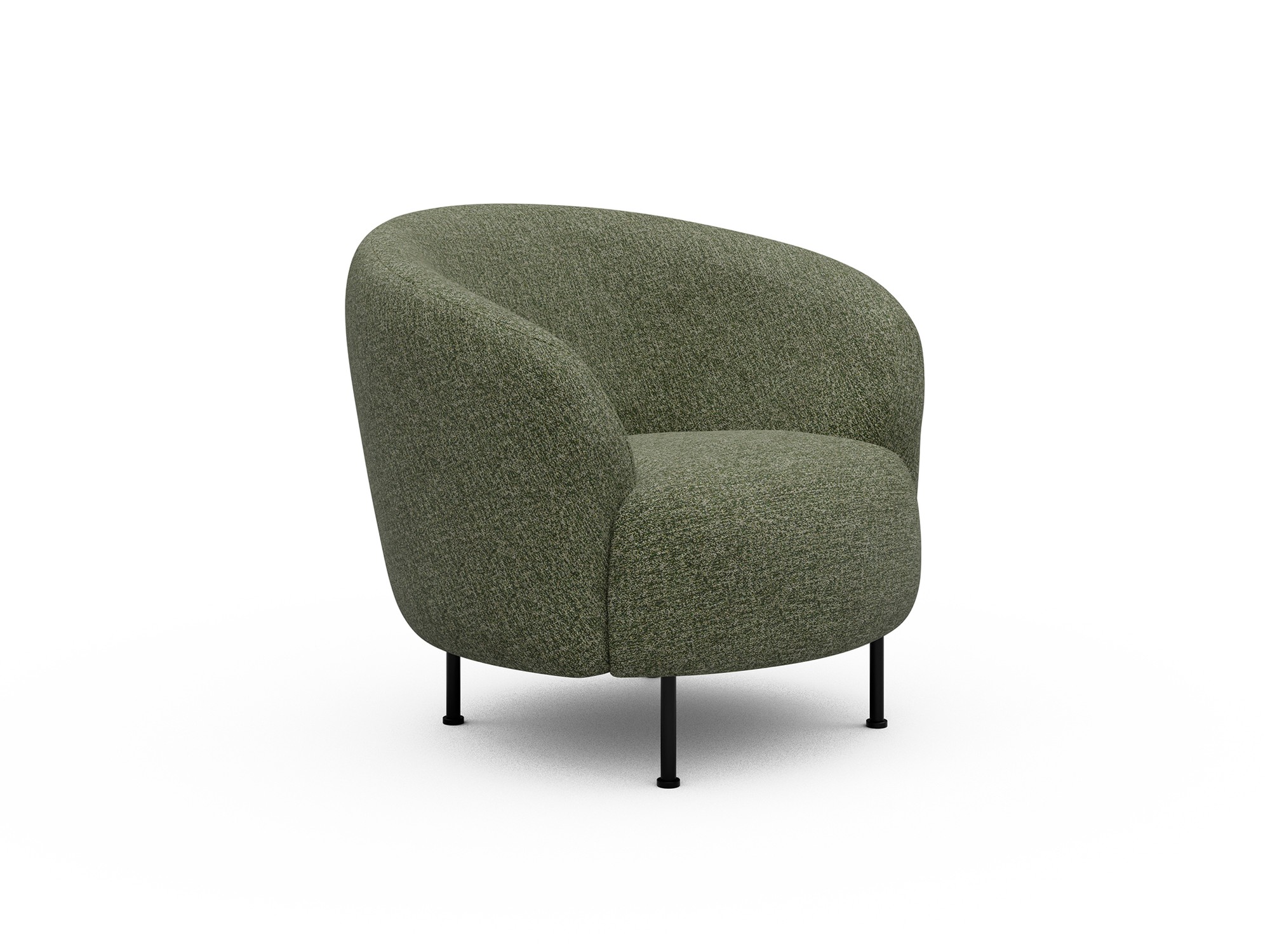 Sessel Ronda Metallbeine Schwarz Boucle Carreno 775-Vivid-Green