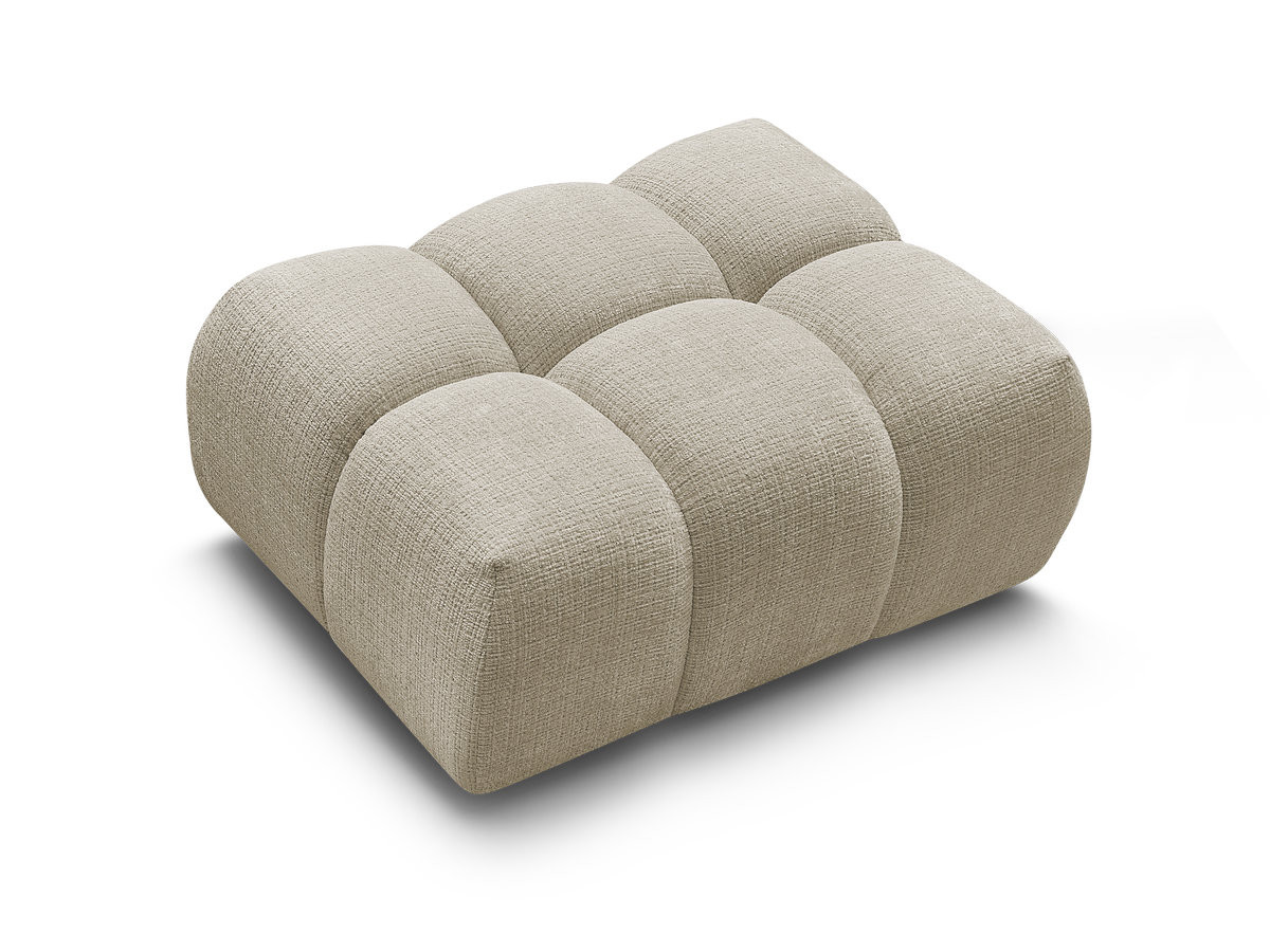 Bobochic Melisse Pouf Strukturstoff Beige