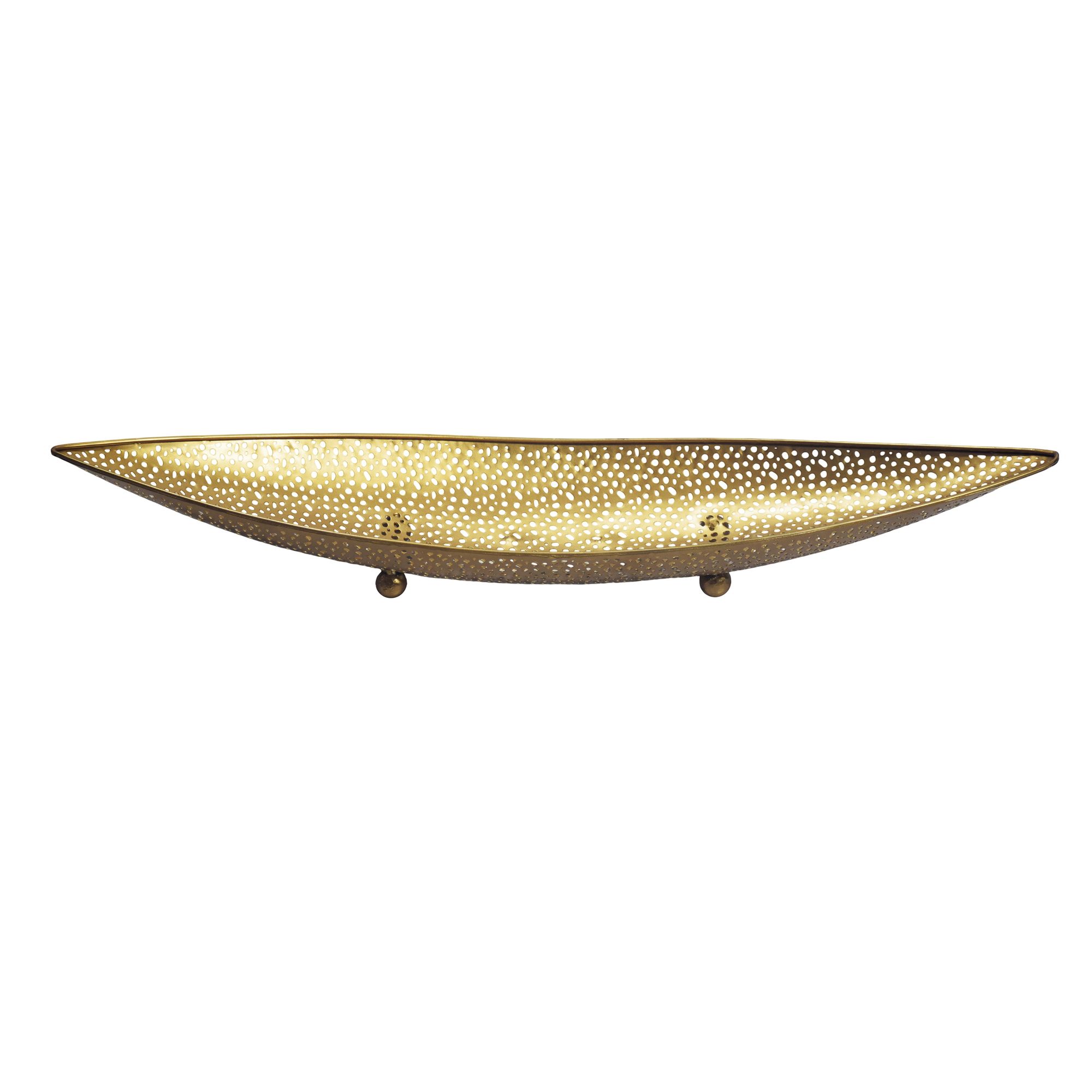 Dekoschale Lyngdal Metall Gold 60 × 16 × 9 cm