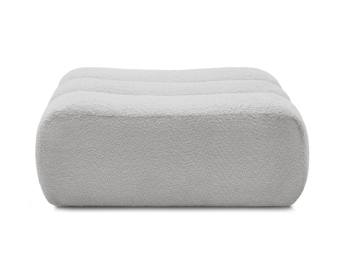 Bobochic Azra Pouf Bouclé-Stoff Hellgrau