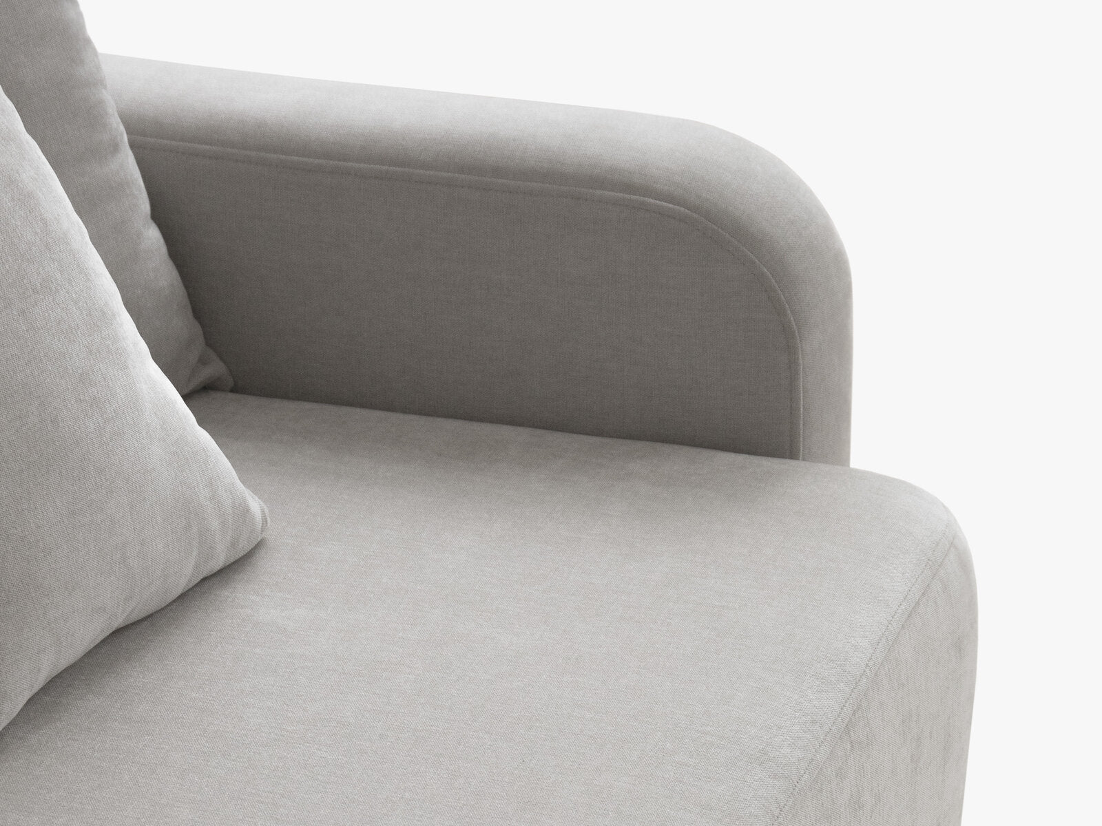 Micadoni Sofa Elen 2 Rückenkissen 3-Sitzer mit Schlaffunktion Strukturierter Stoff Beige