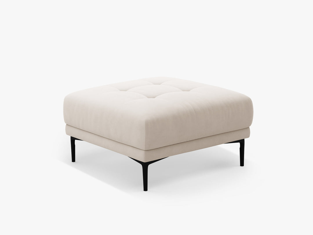 Micadoni Hocker Bemy 1-Sitzer Samt Beige