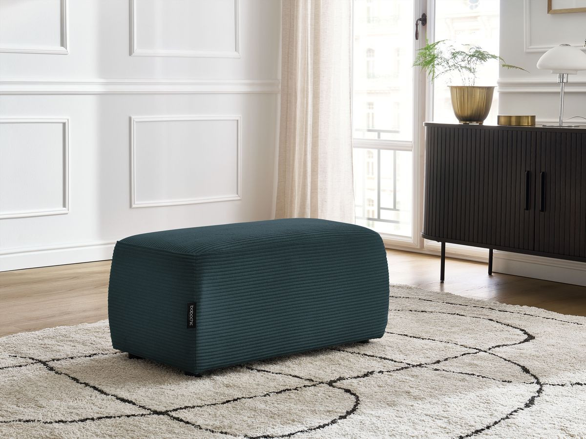 Bobochic Atilla Pouf Cordsamt Dunkelblau