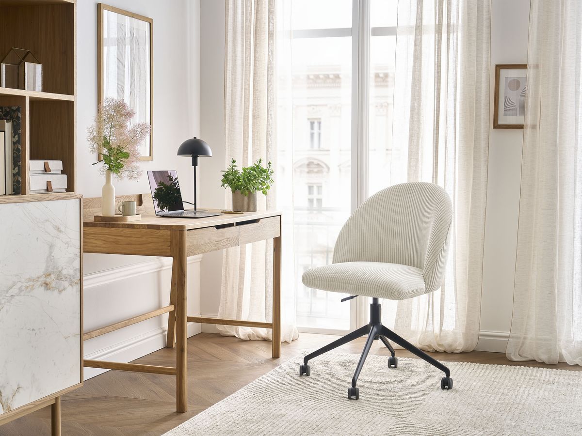 Bobochic Lalie Bürostuhl Cordsamt Beige