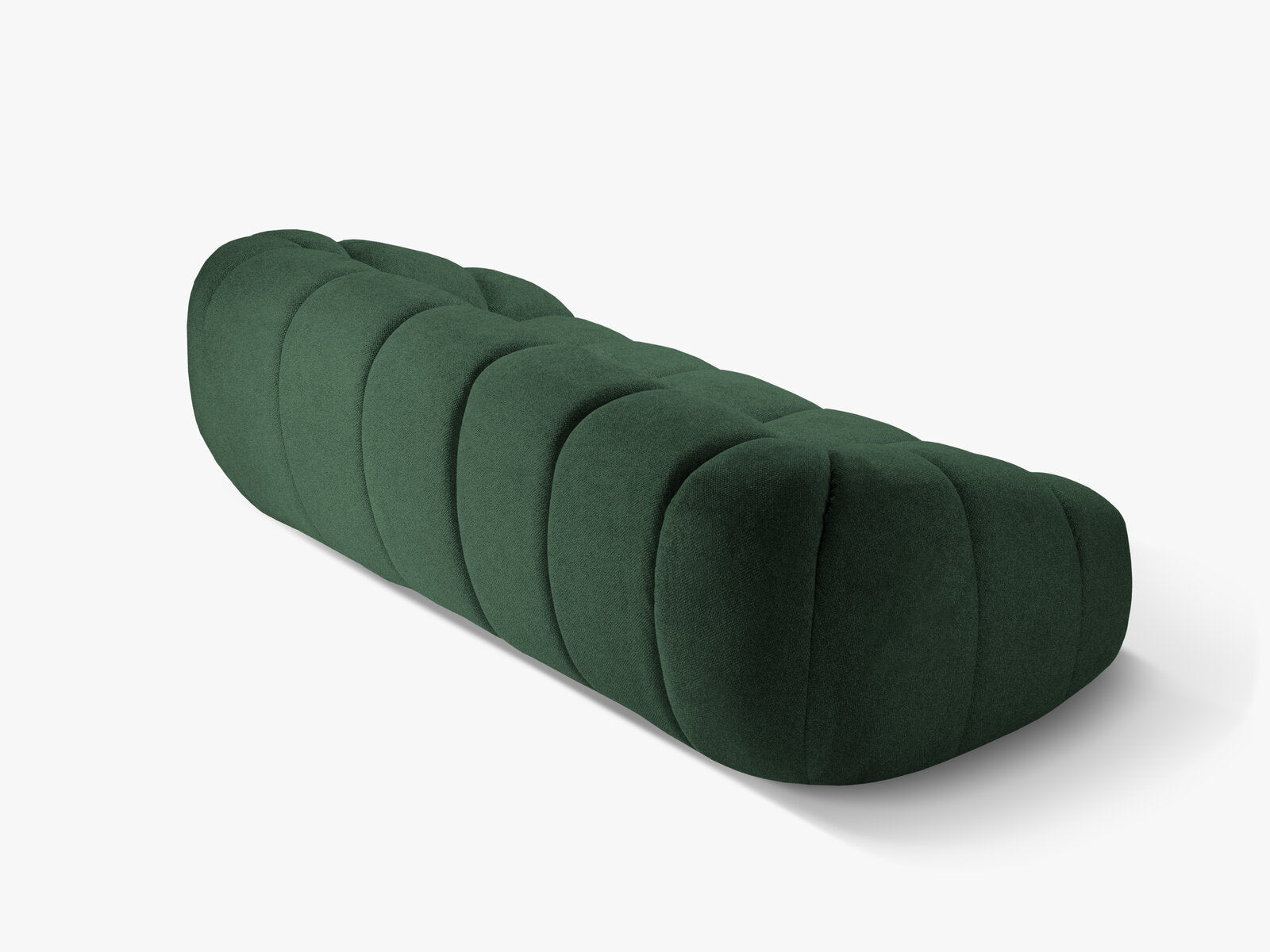 Micadoni Sofa Diana 4-Sitzer Strukturierter Samtstoff Grün