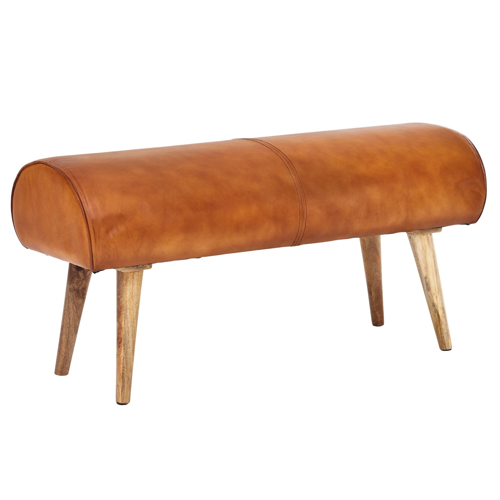Sitzbank Thisted Echtleder Braun 100 × 40 × 53 cm