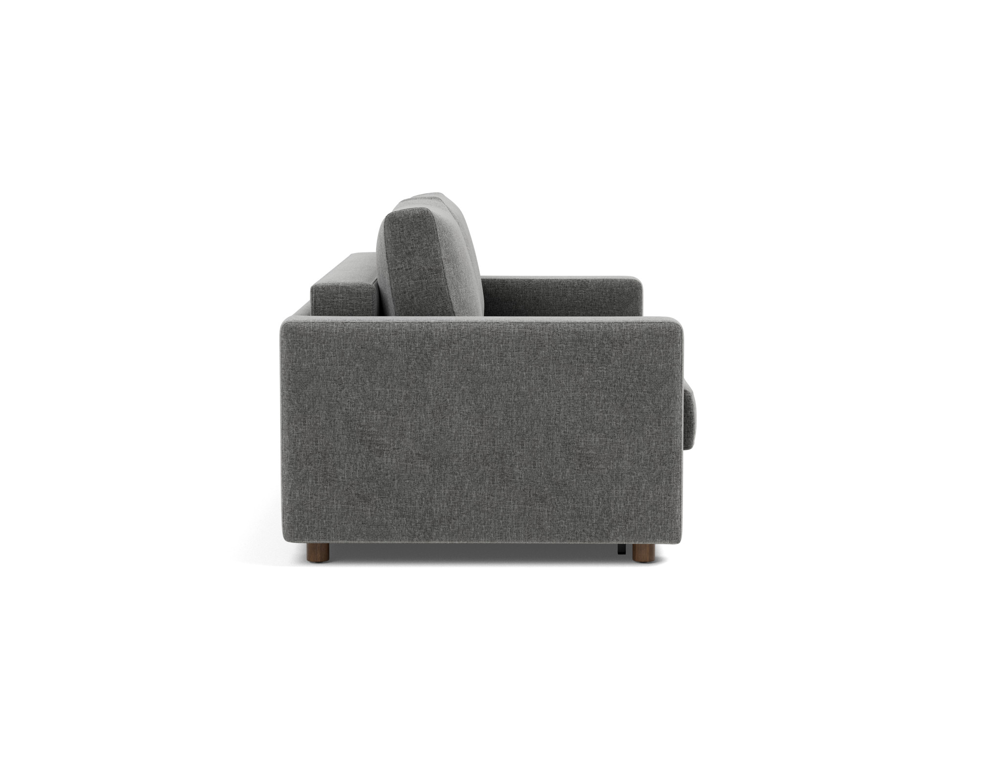 Schlafsofa Neah mit Standard-Armlehnen 160 Strukturierter Stoff Twist 563-Charcoal