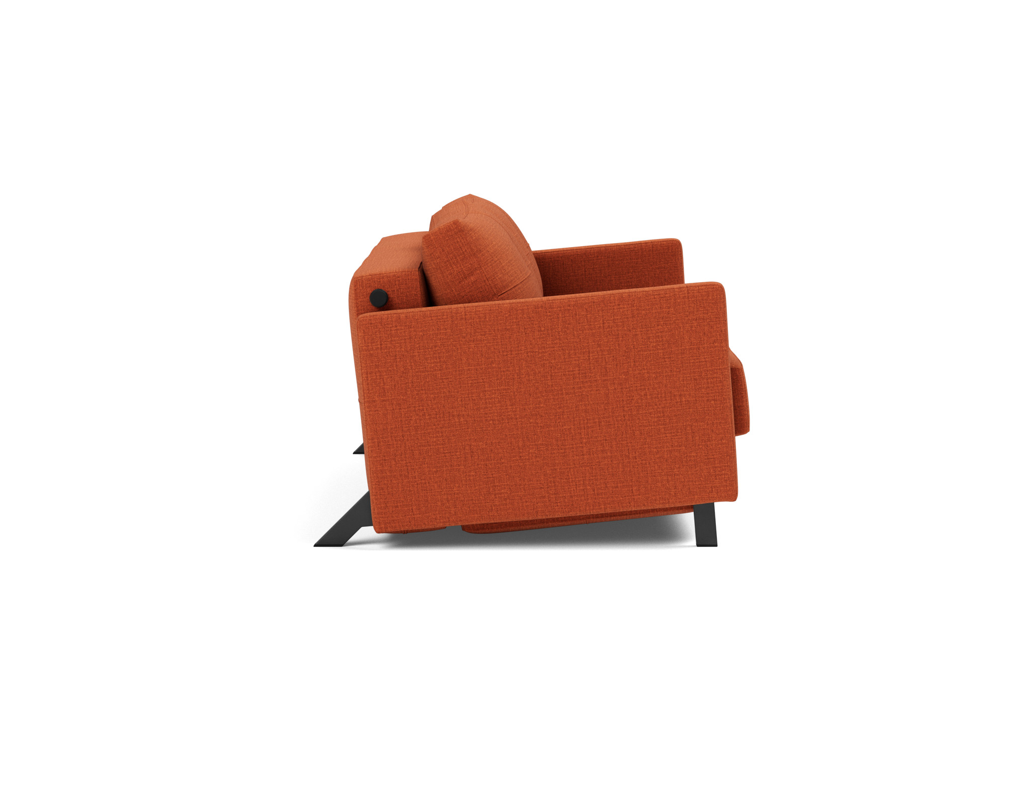 Schlafsofa Cubed mit Armlehnen 140 Chenille Esina 412-Rust-Orange