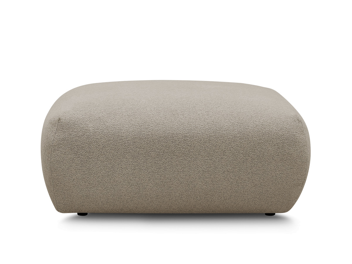 Bobochic Voltaire Pouf 106 × 90 cm Melange-Stoff Taupe
