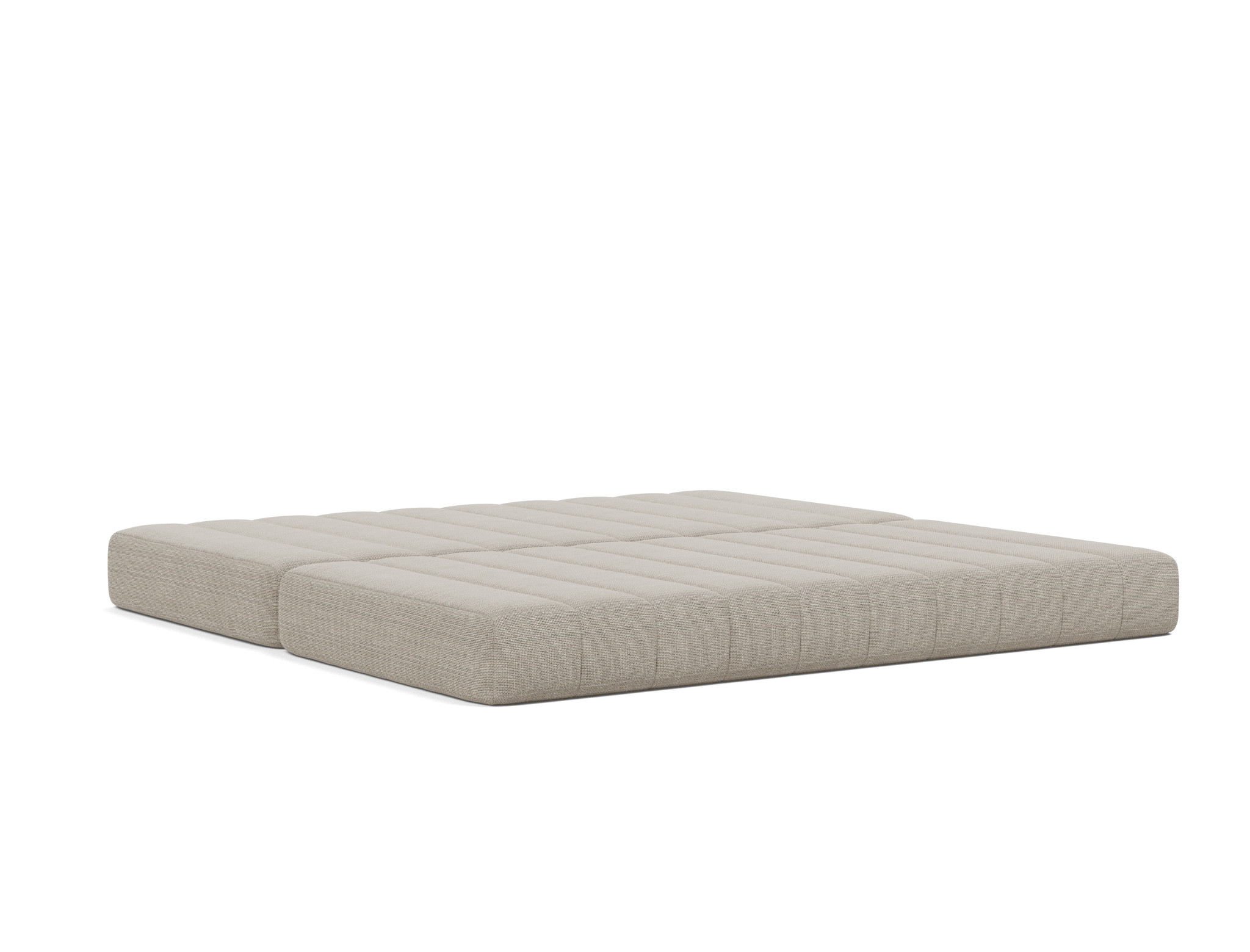 Schlafsofa CozyPad mit Armlehnen Strukturierter Stoff Kenya 579-Gravel