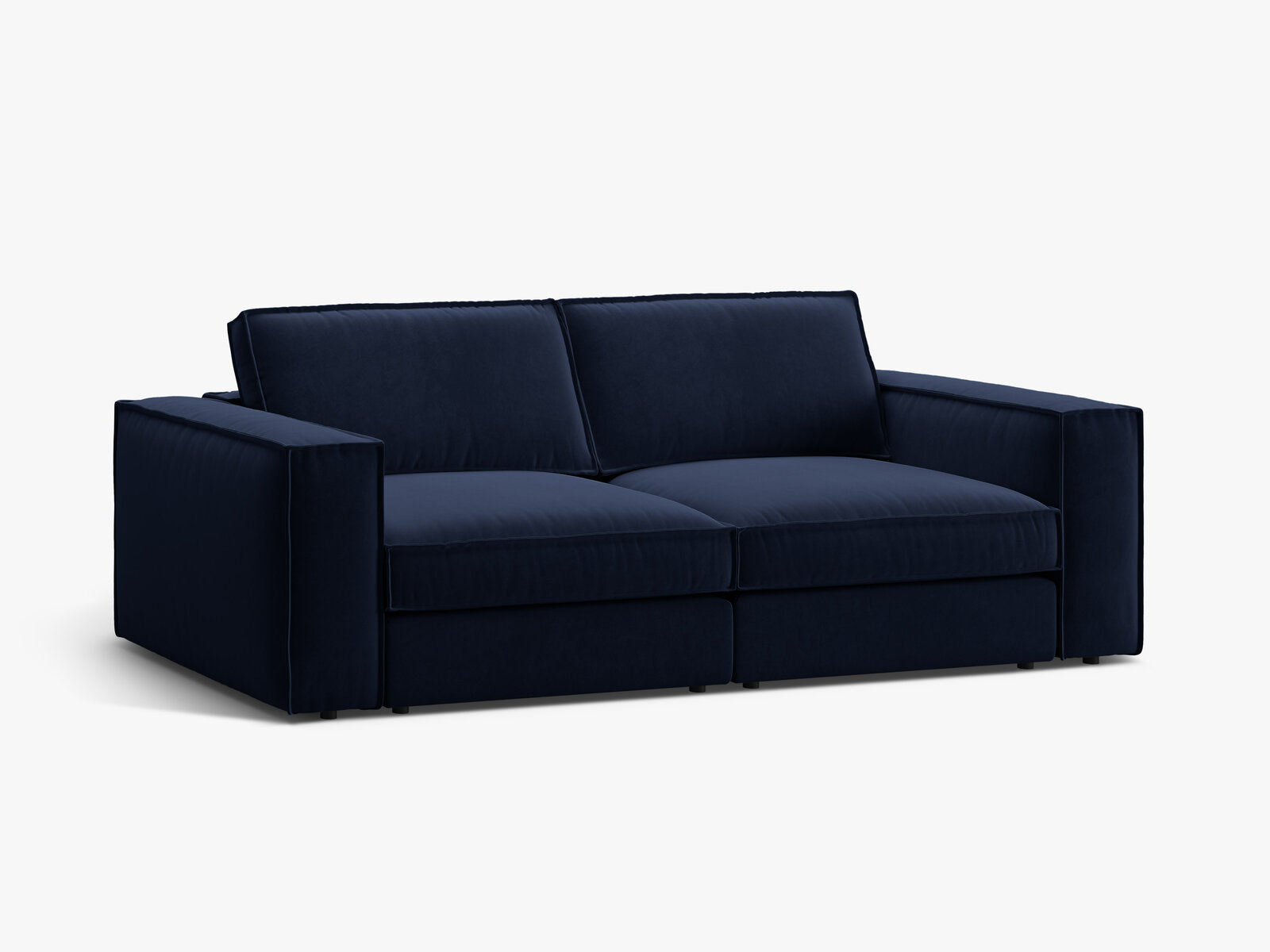 Micadoni modulares Sofa Pola 3-Sitzer Samt Salvador Königsblau