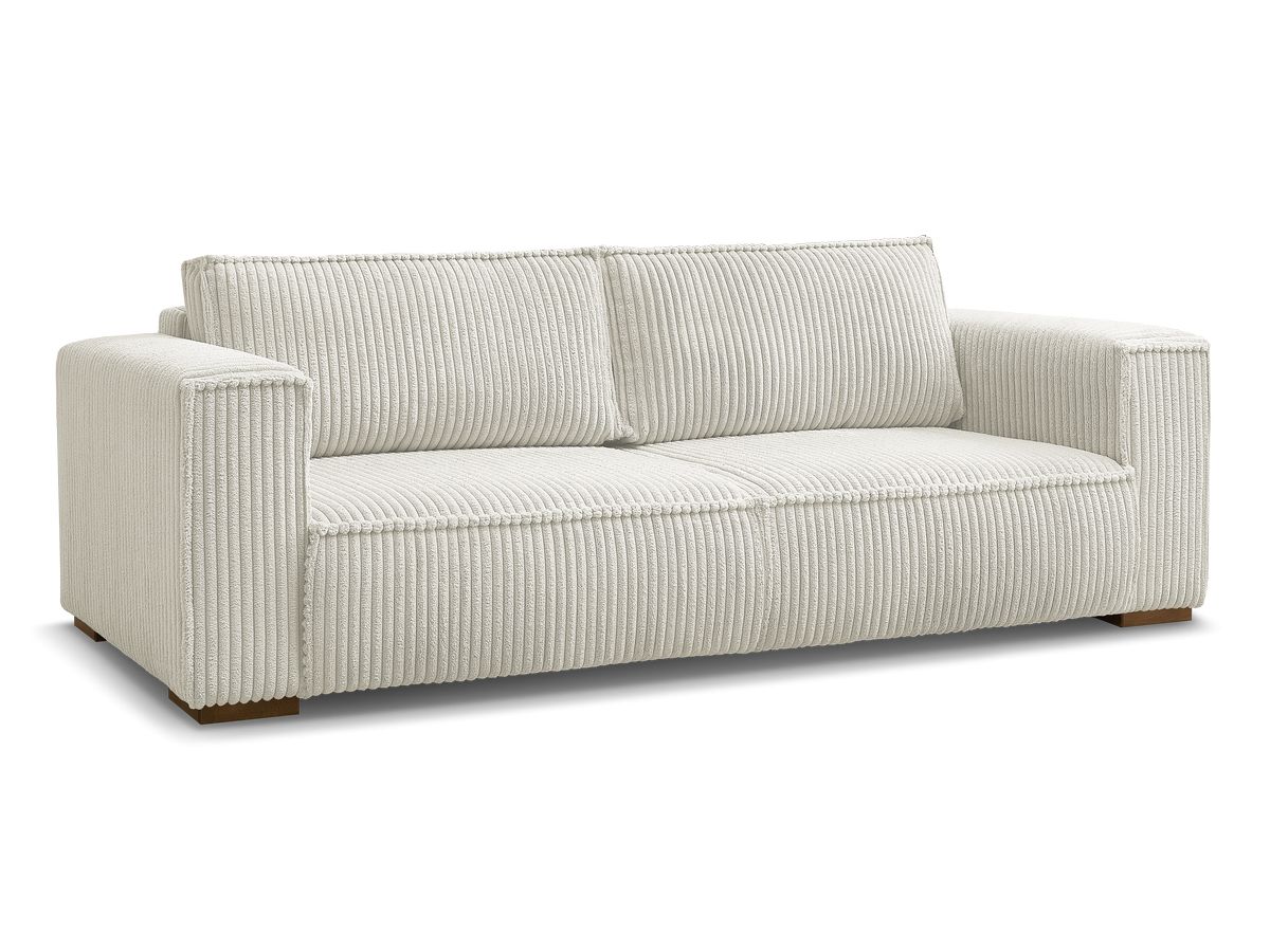 Bobochic Chelsea Sofa 3-Sitzer Breitcord weich Beige