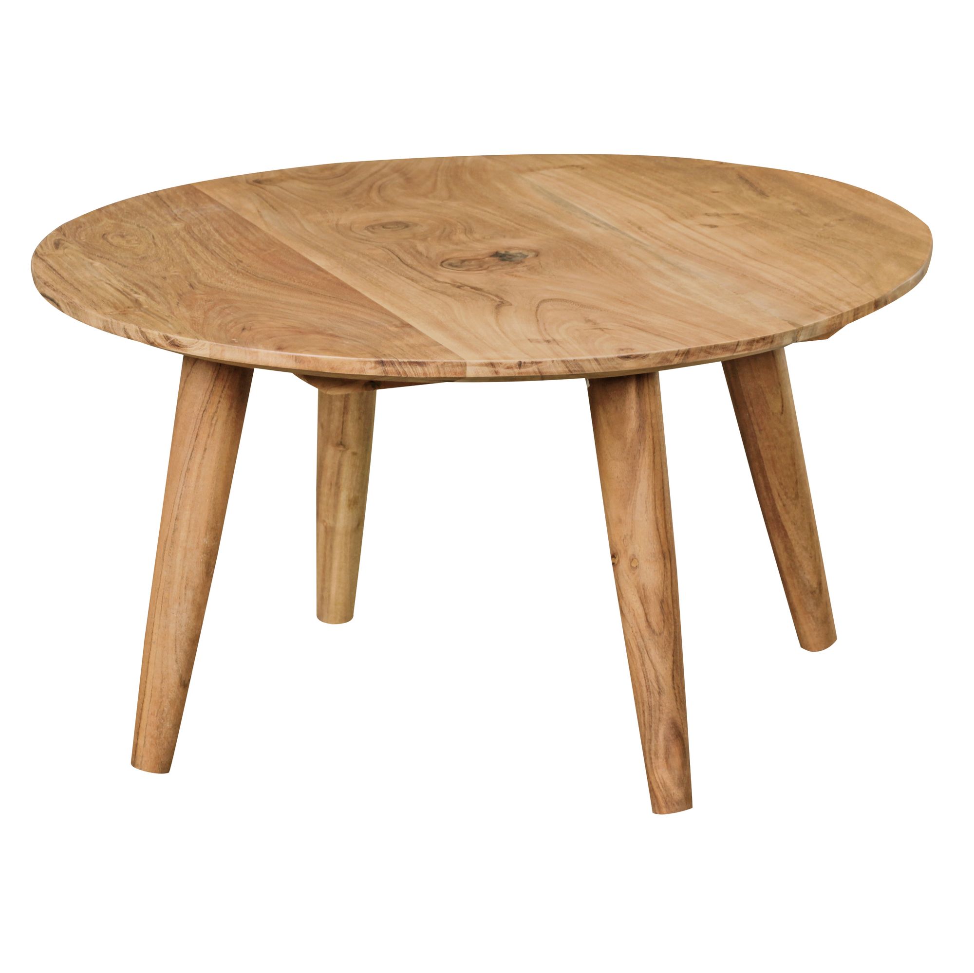 Couchtisch Andenes Akazie Massivholz Ø 75 cm