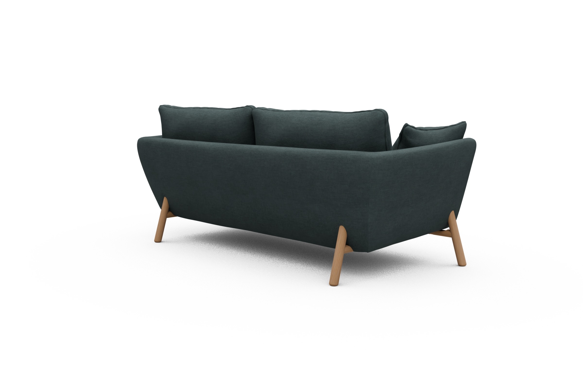 Sofa Emil 2-Sitzer Beinfarbe Eiche Natur Vivus-Blue