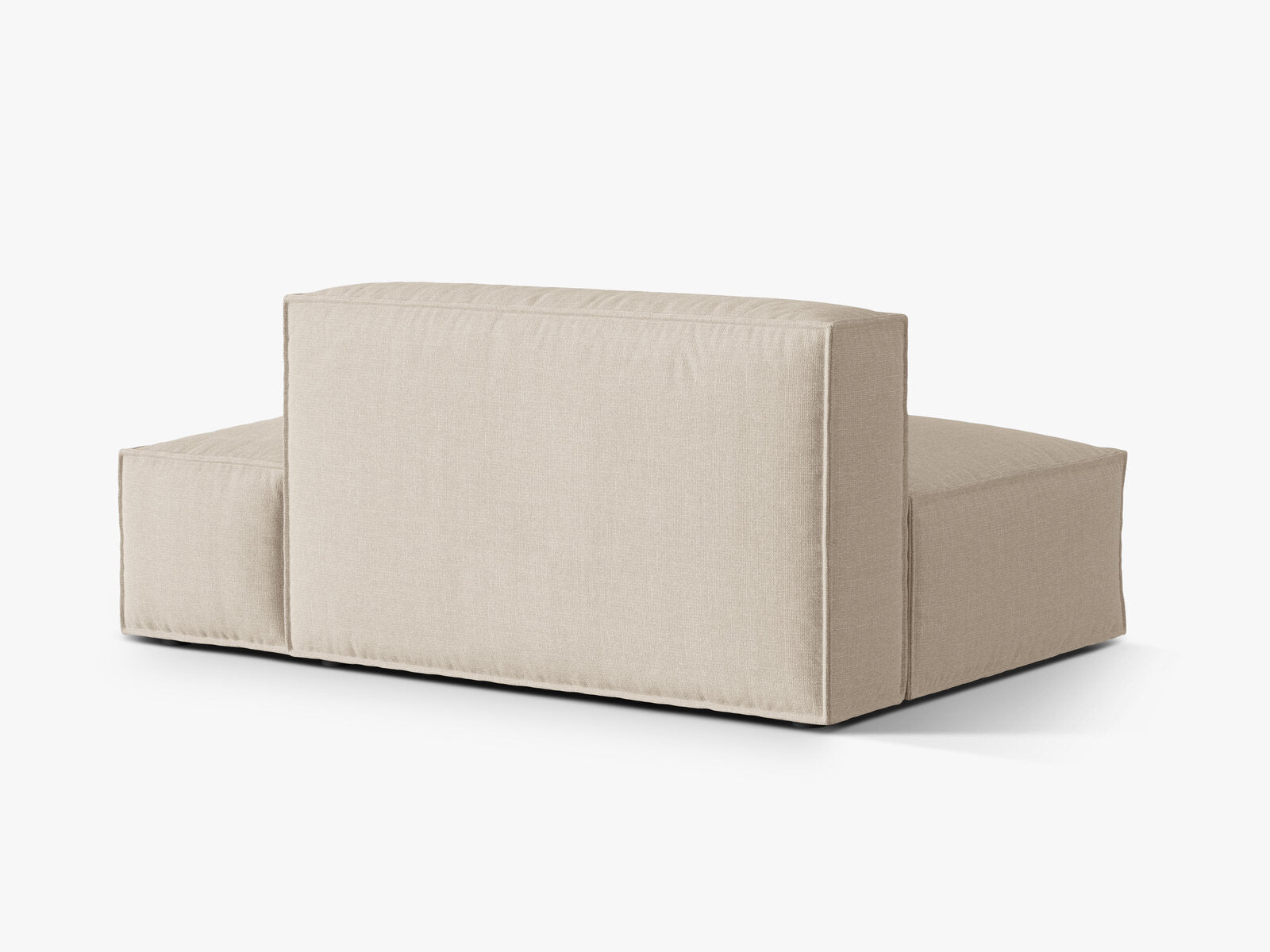 Micadoni Modul Nuria 3-Sitzer Rechts Strukturierter Stoff Beige