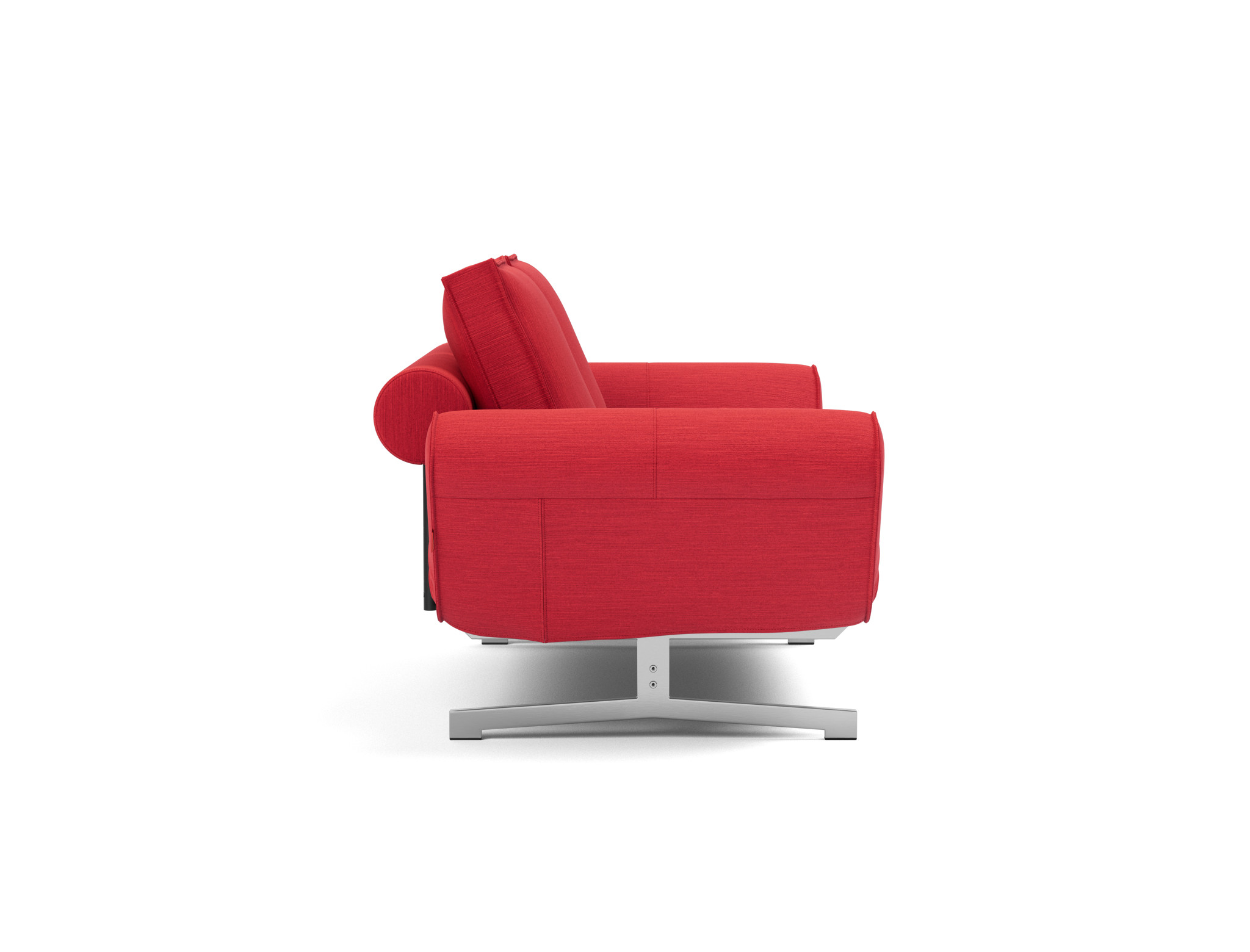 Tagesbett Ghia Flachgewebe Elegance 511-Red Beine Chrom