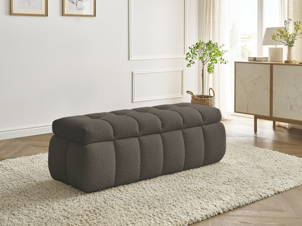 Bobochic Mont-blanc Bettbank Bouclé-Stoff Braun