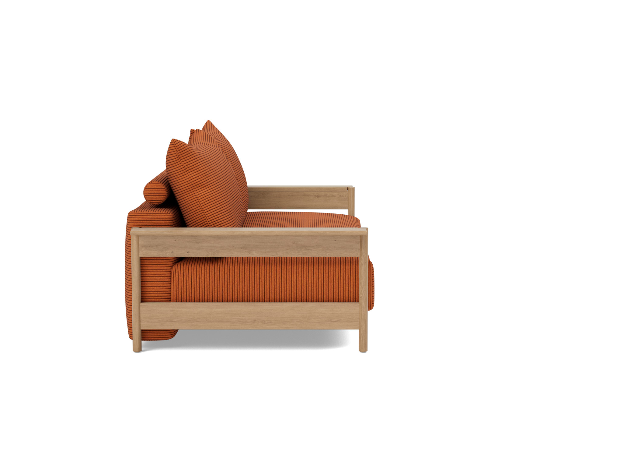 Schlafsofa Malloy Wood Kord Corduroy 595-Burnt-Orange