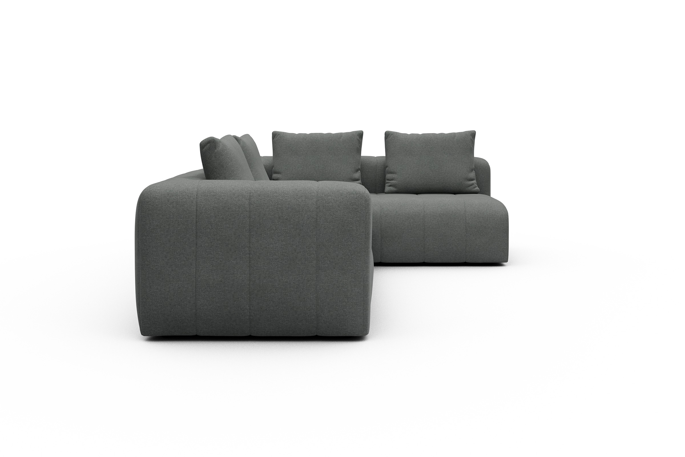 Ecksofa Hugo 2x 2,5-Sitzer Armlehne links Satya-Steel