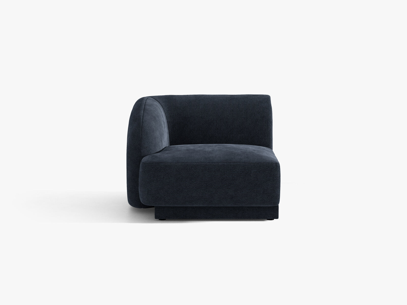 Micadoni Eckmodul Miley 1-Sitzer Chenille Eden Marineblau Links
