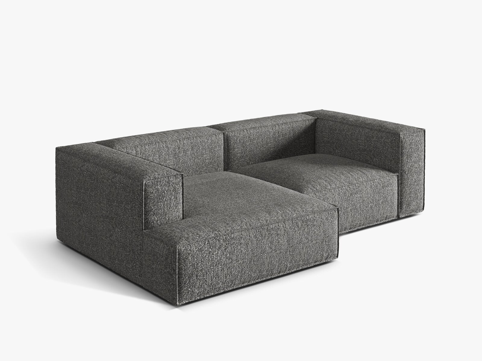 Micadoni Ecksofa Nuria 3-Sitzer Links Boucle Graphit