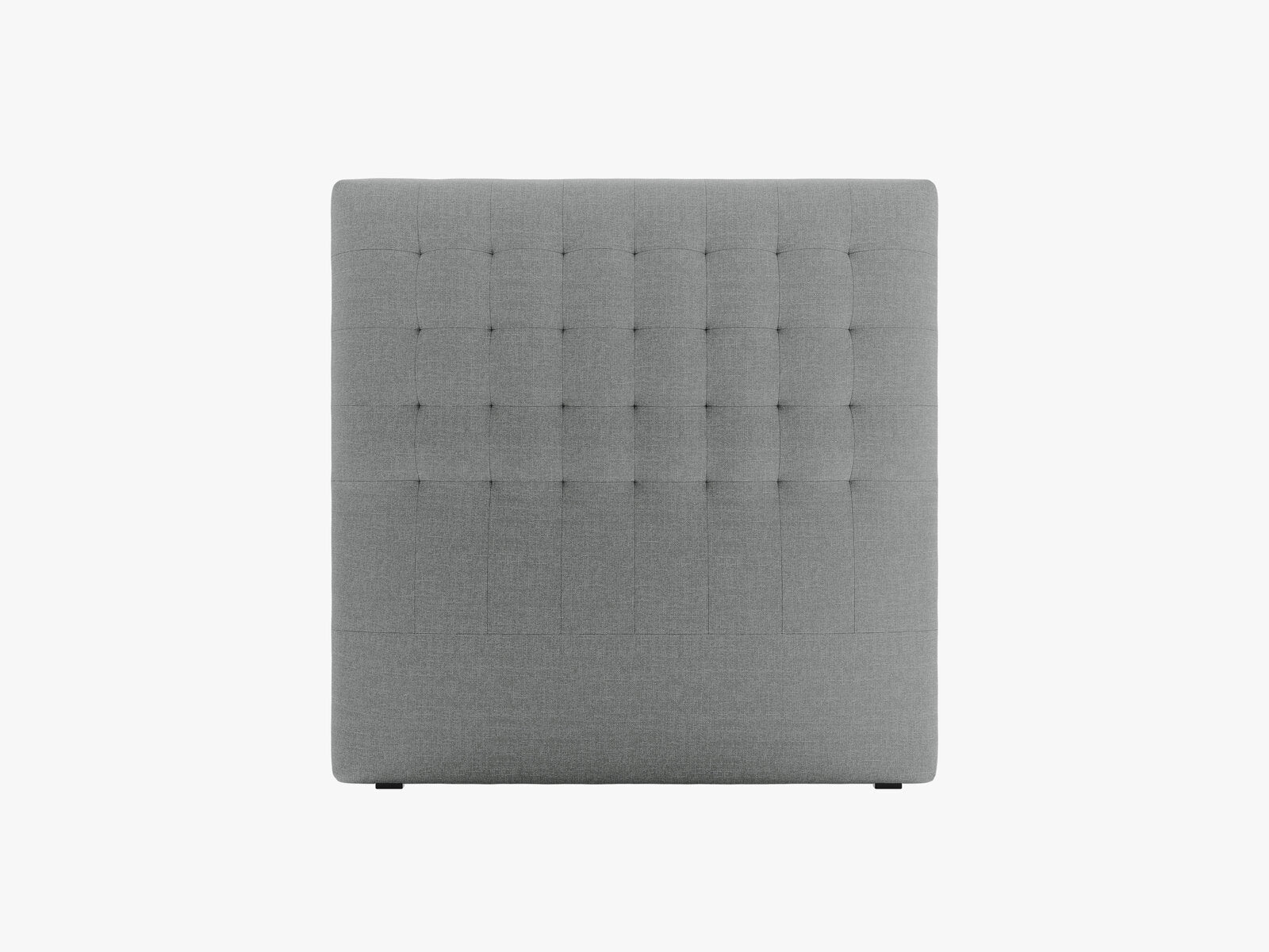 Micadoni Nova Samtiger Kopfteil 120 cm (H 120 cm) Strukturierter Stoff Liberty Grau 120x120