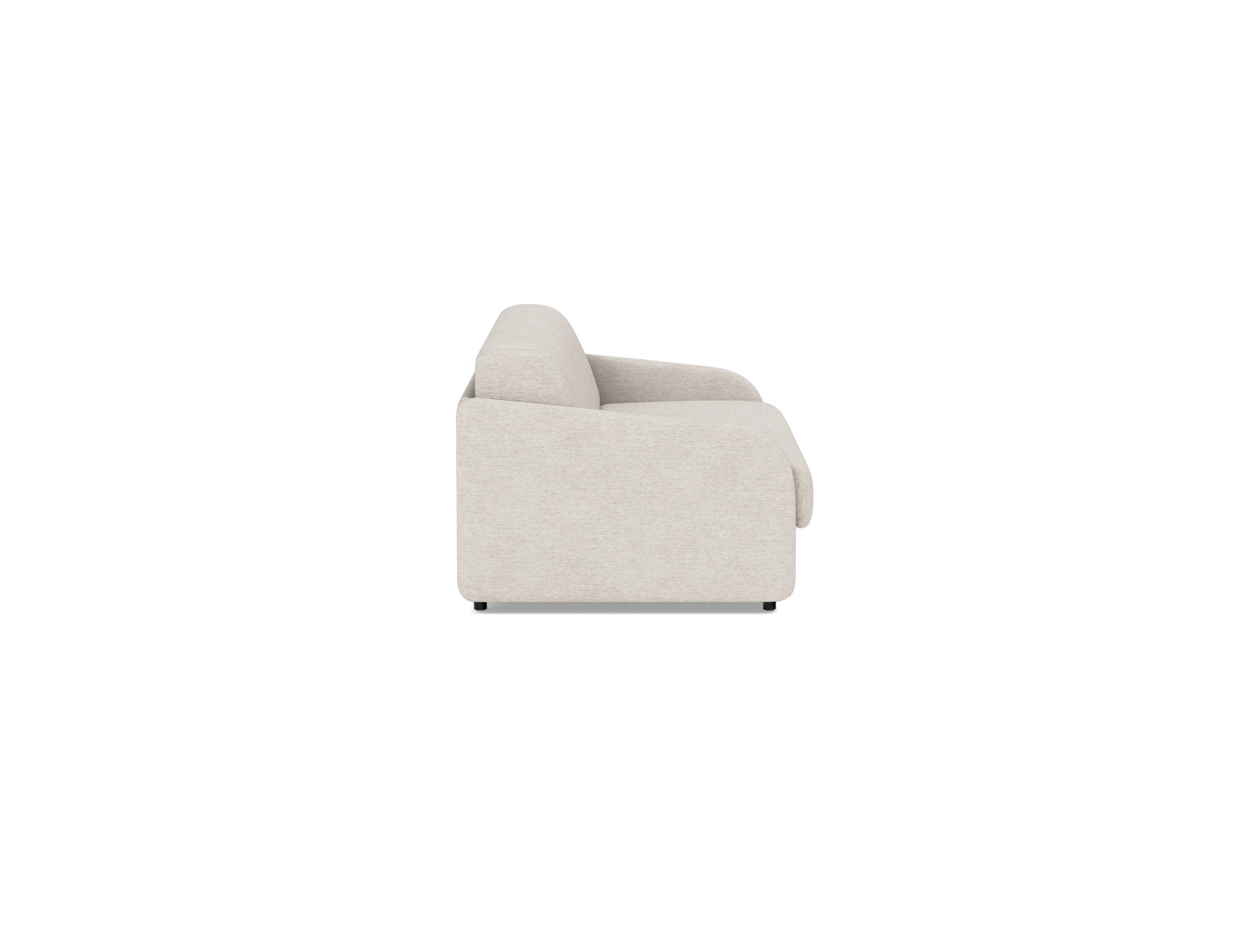 Schlafsofa Eivor mit Taschenfederkernmatratze 140 Chenille Yuveno 470-Natural
