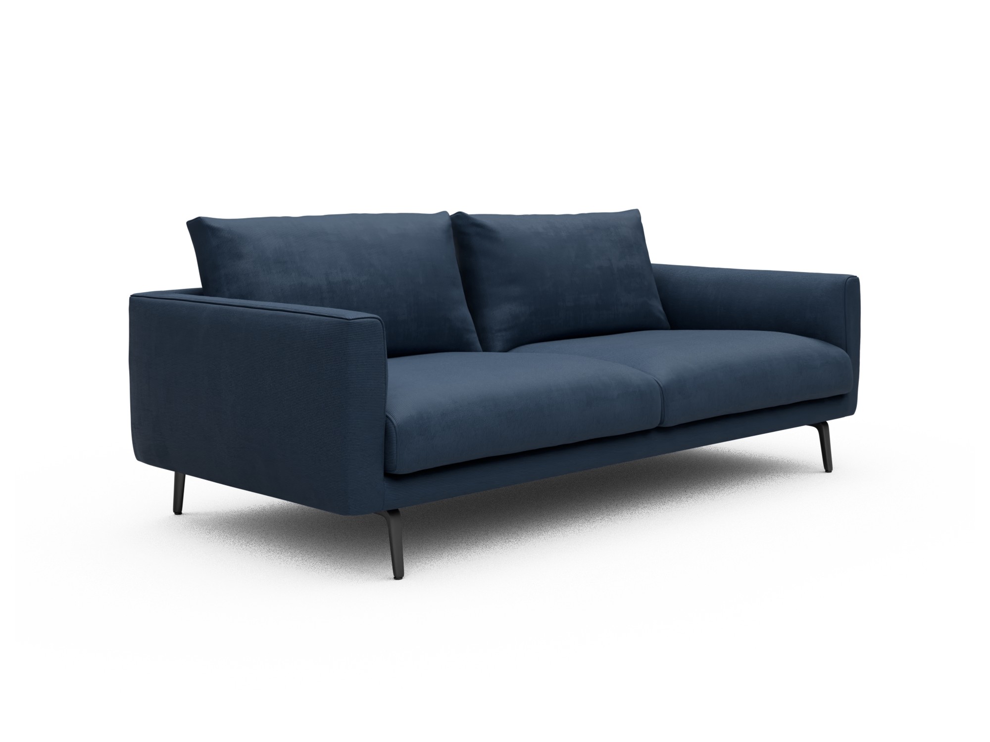 Skandi Home Sofa Karl 3-Sitzer Cordufine-Royal-Blue moebelfaktor