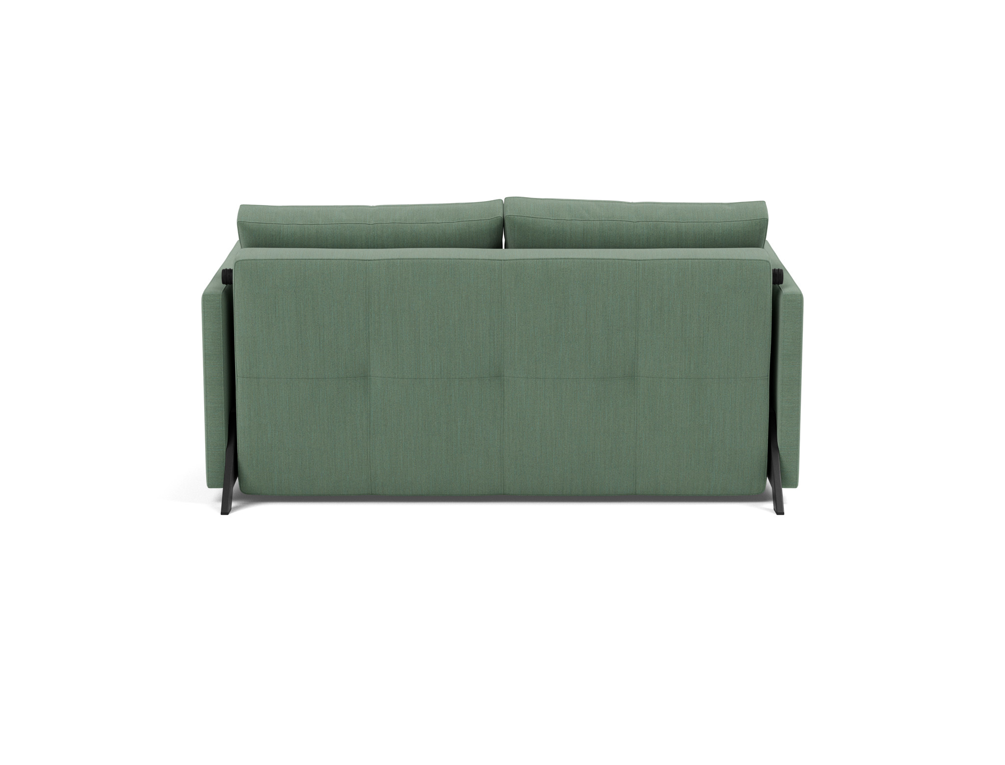 Schlafsofa Cubed mit Armlehnen 140 Flachgewebe Elegance 518-Green