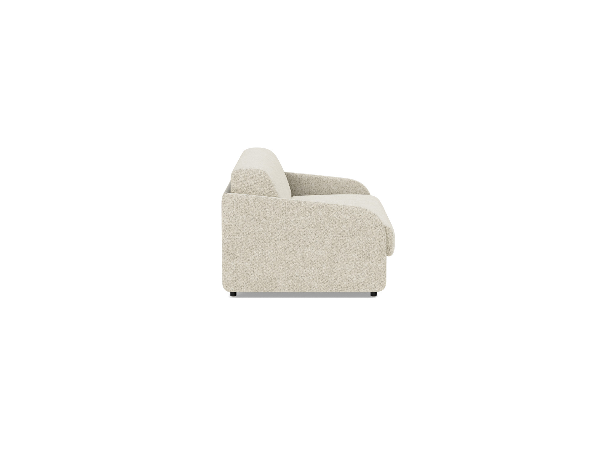 Schlafsofa Eivor mit Memory-Matratze 140 Strukturierter Stoff Taura 357-Off-White
