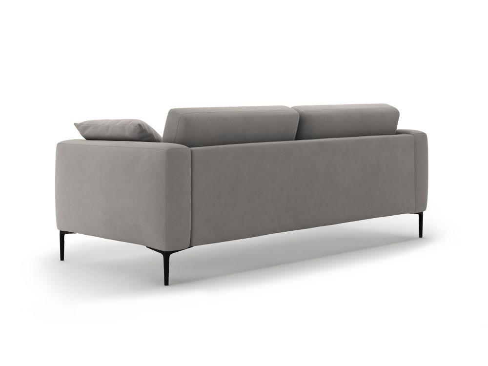 Cosmopolitan Design Sofa Lazio 4-Sitzer Samt Salvador Grau