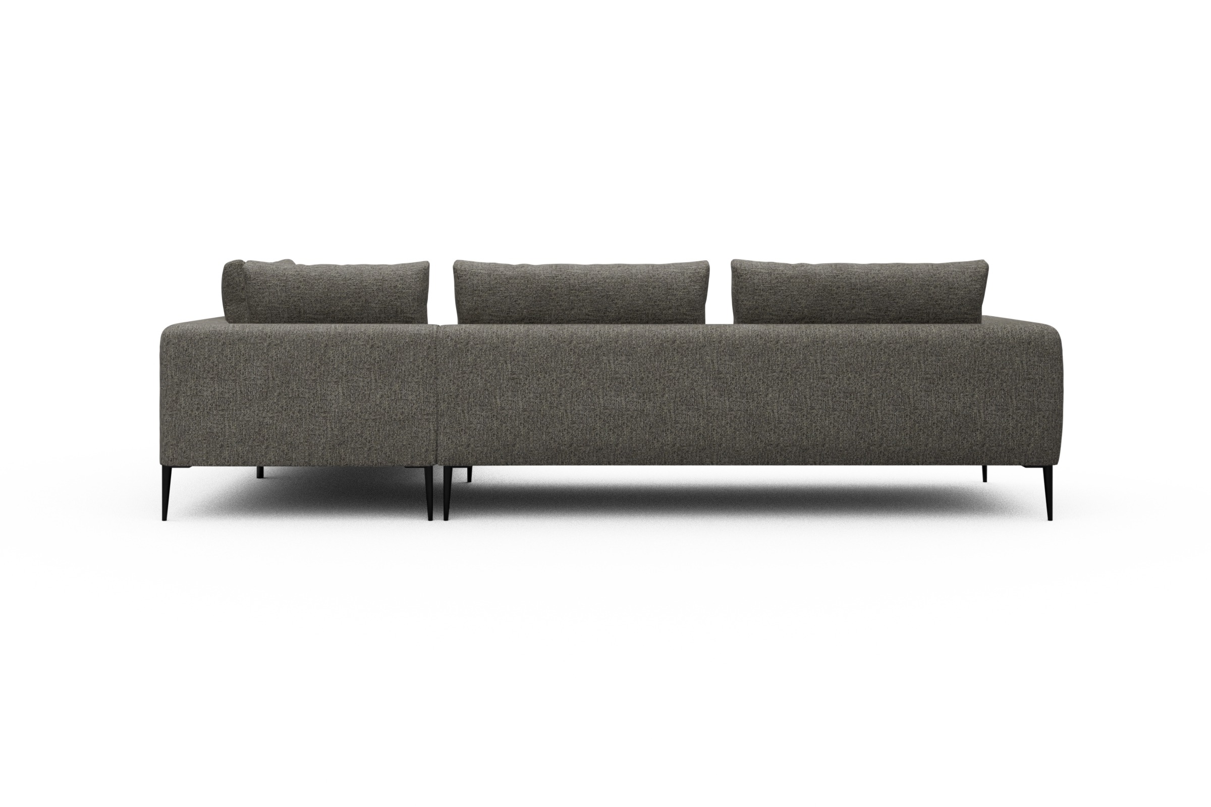Ecksofa Paul Relax-Ecke links mit 3-Sitzer Carreno-Sepie-Brown