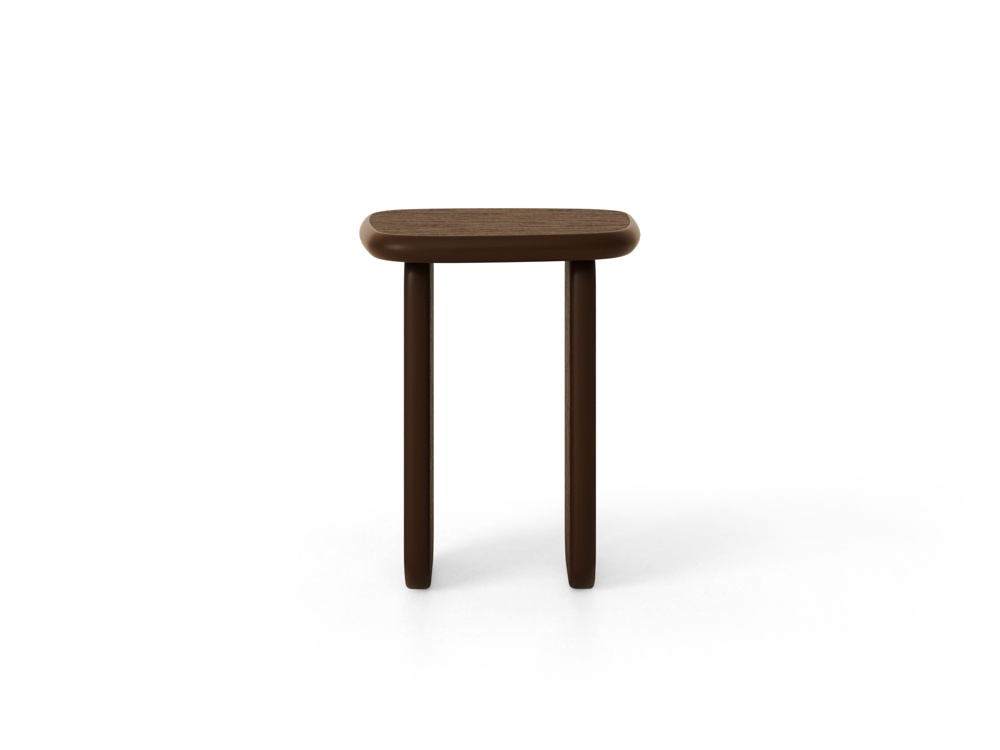 Cosmopolitan Design Couchtisch Sora 37 x 32 cm Walnuss-Eiche