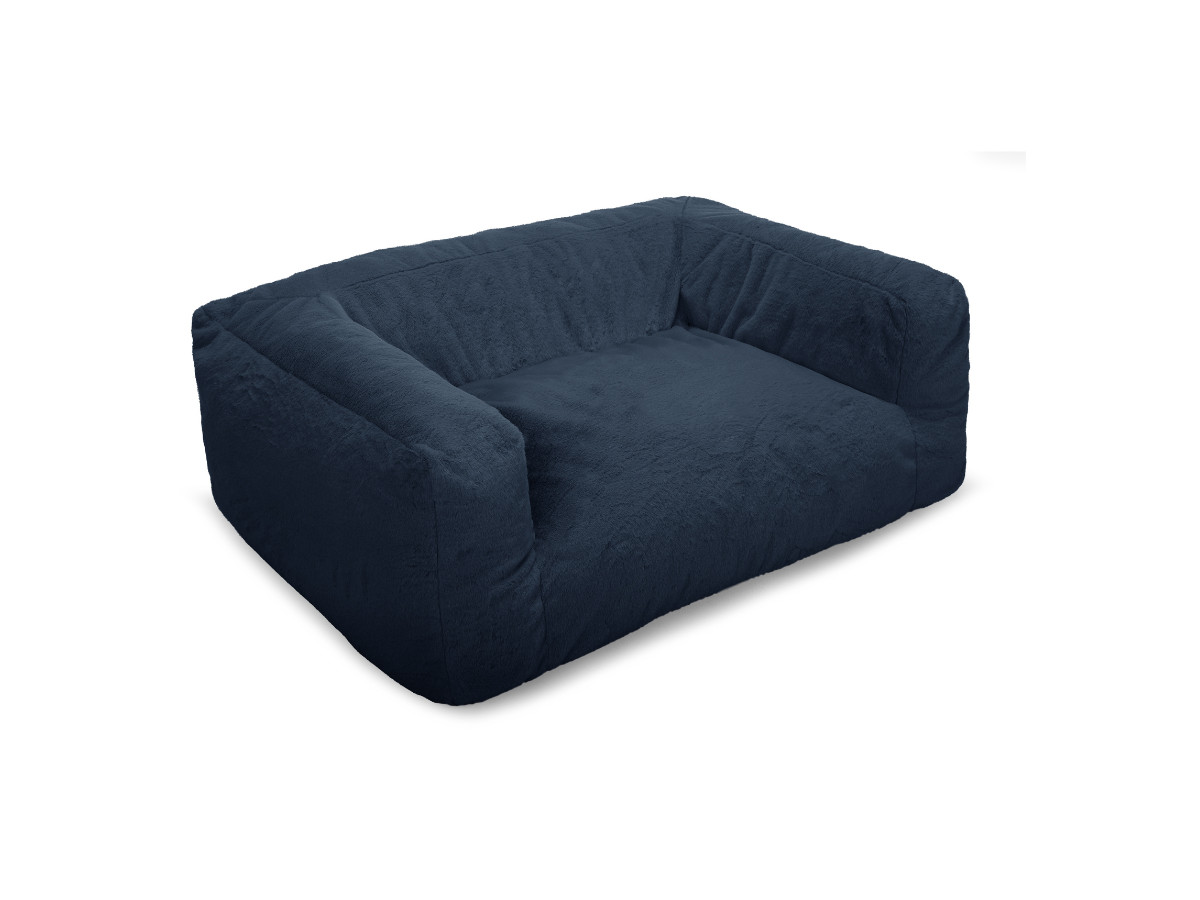 Bobochic Salto Hundekorb Kunstfell Dunkelblau, Größe XL (115 cm)