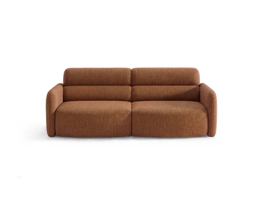 Cosmopolitan Design Sofa Malmo 3-Sitzer Strukturierter Stoff Scott Terrakotta