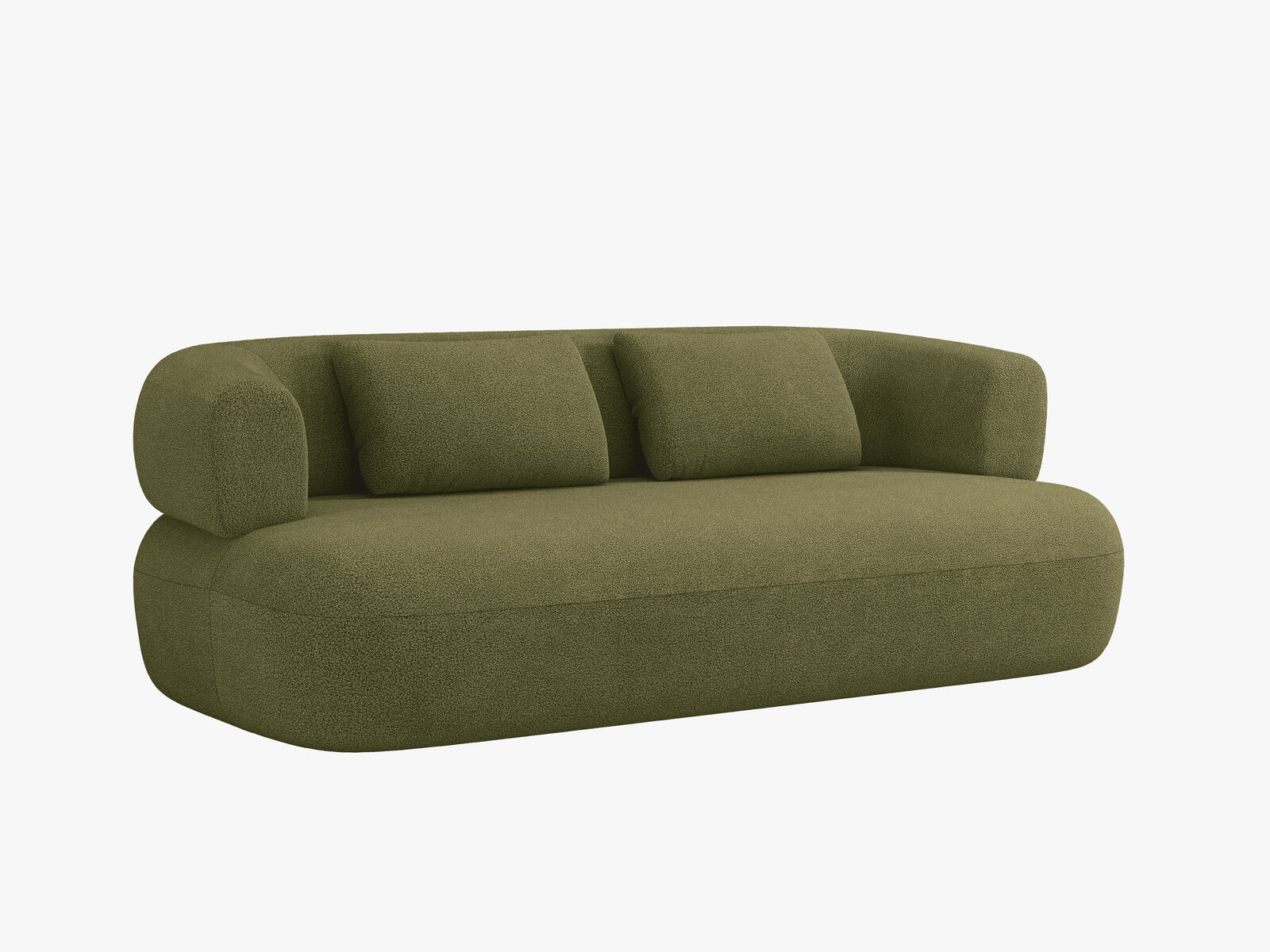 Micadoni Sofa Jenny 2-Sitzer Boucle Now or Never Grün