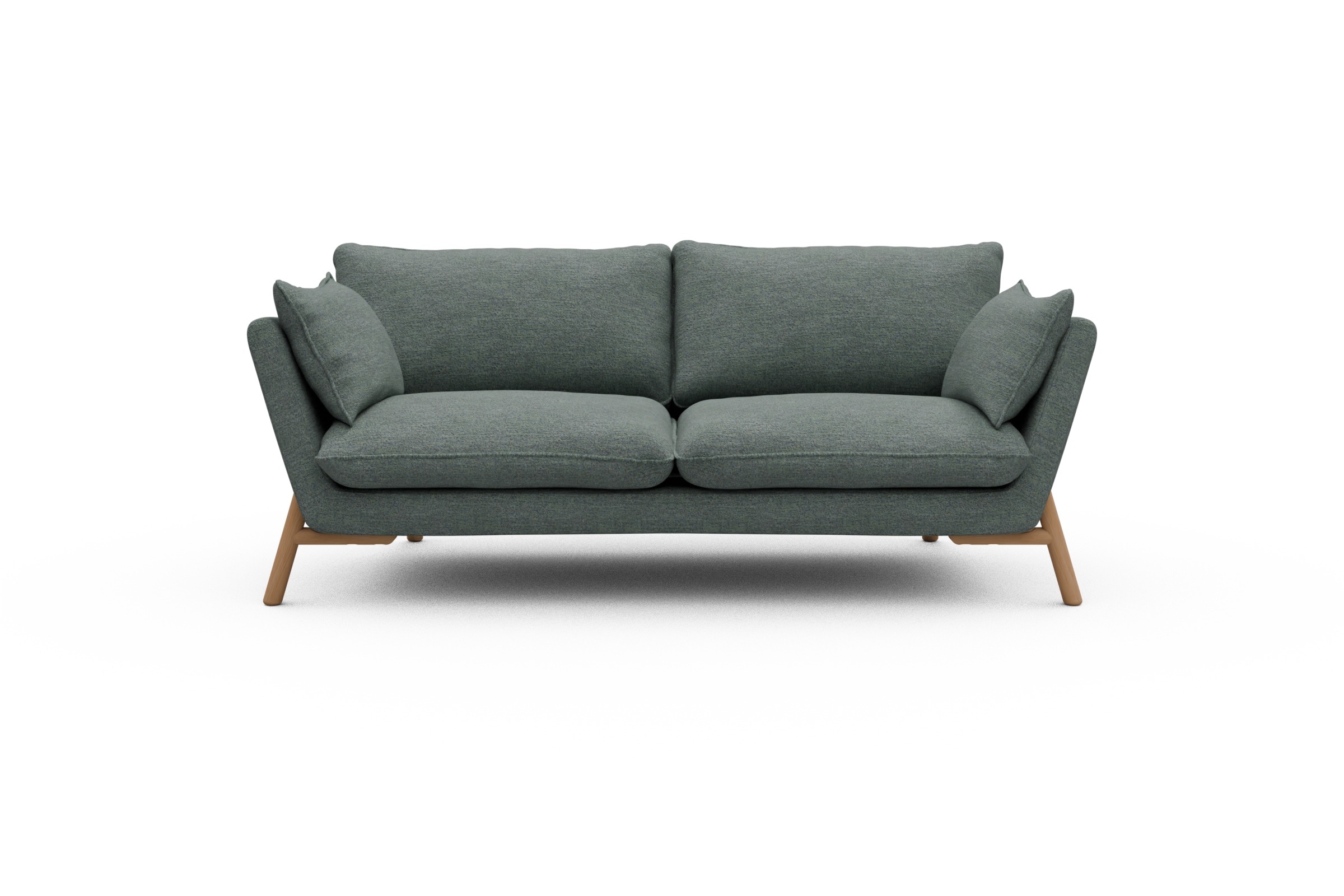 Skandi Home Sofa Emil 2-Sitzer Beinfarbe Eiche Natur Carreno-Ice-Blue moebelfaktor
