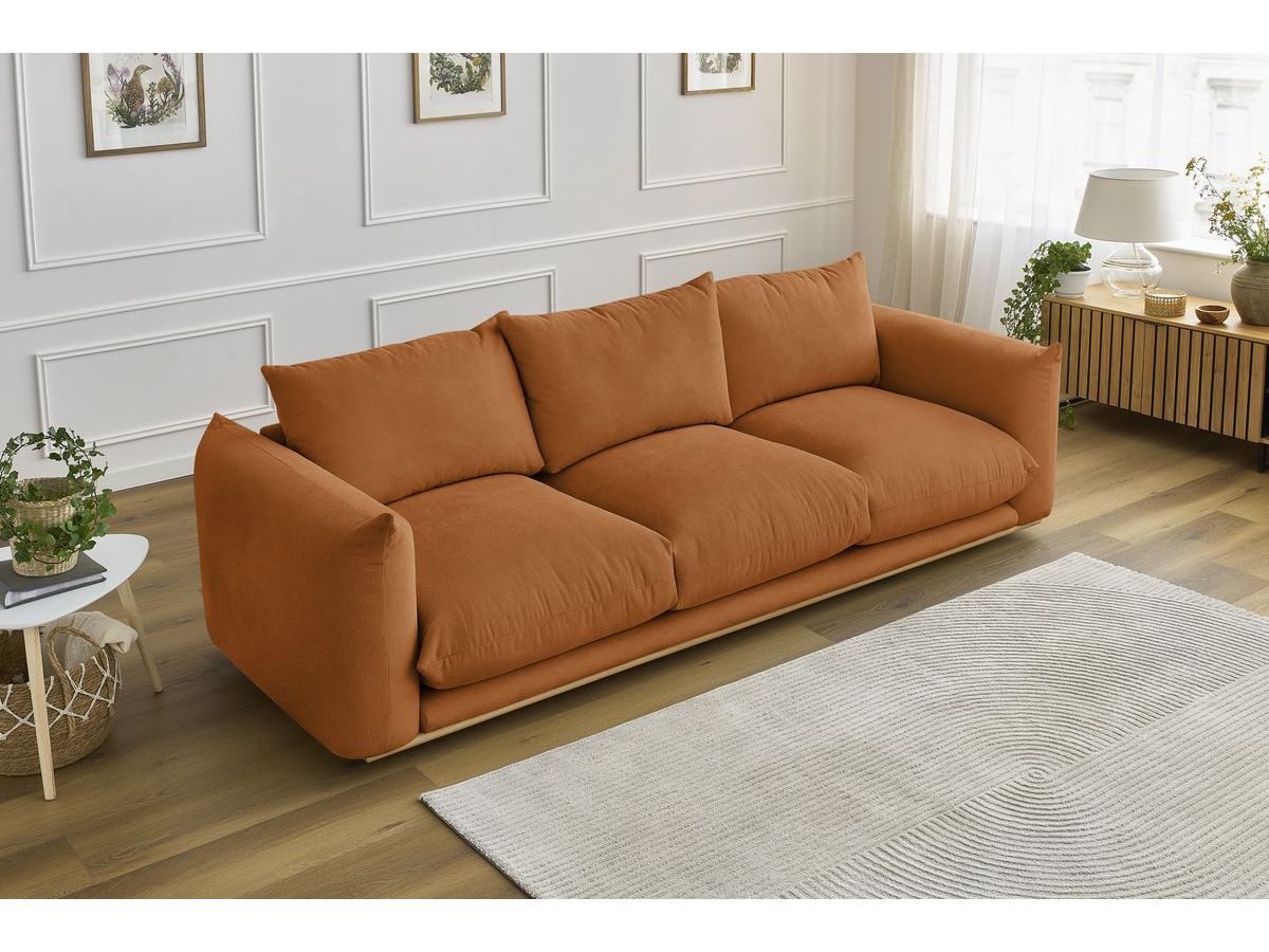 Bobochic Ernest Sofa 3-Sitzer 265 × 106 cm Stoff Orange