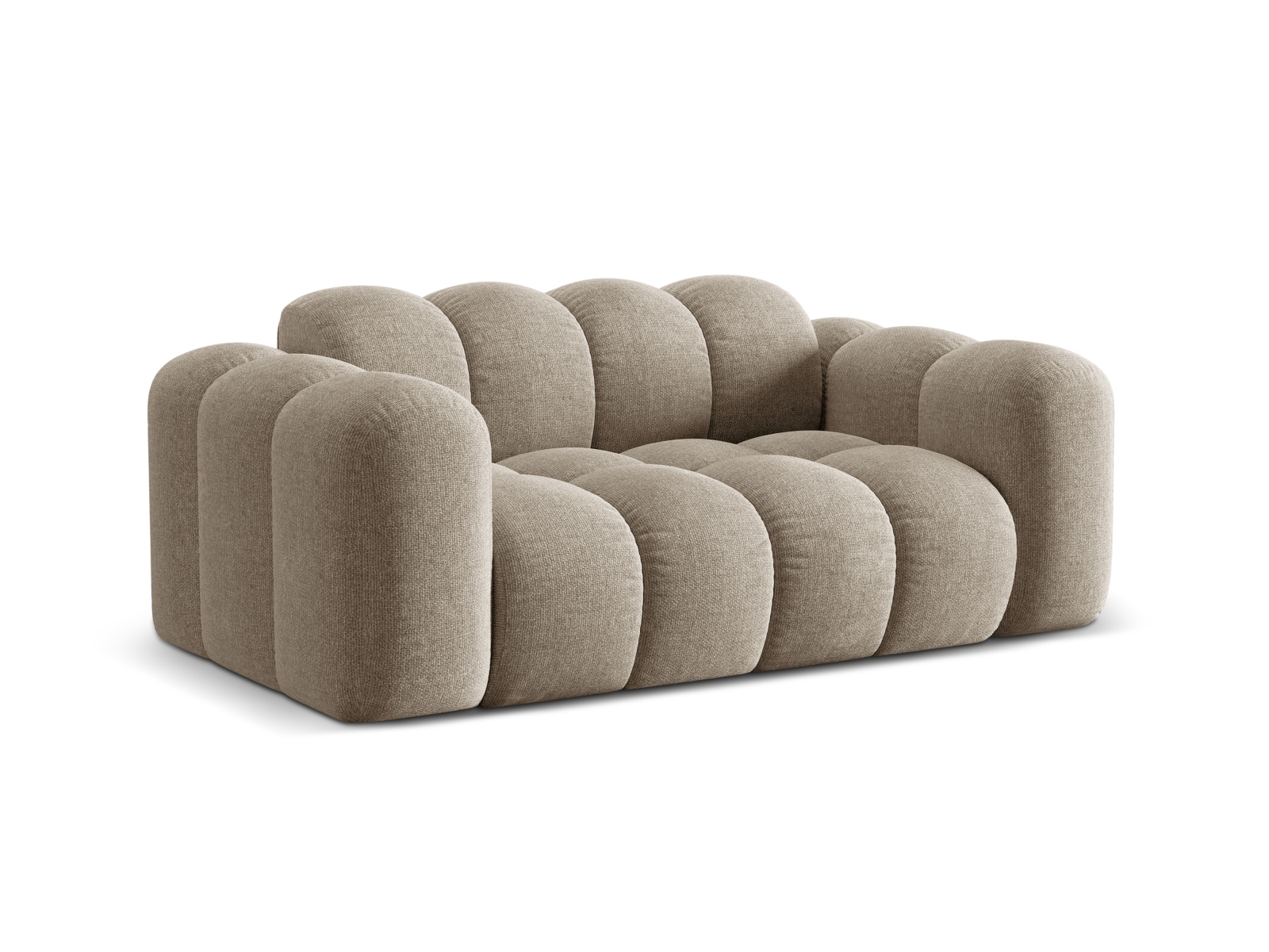 Cosmopolitan Design Sofa Treno 2-Sitzer Chenille Eden Dunkelbeige