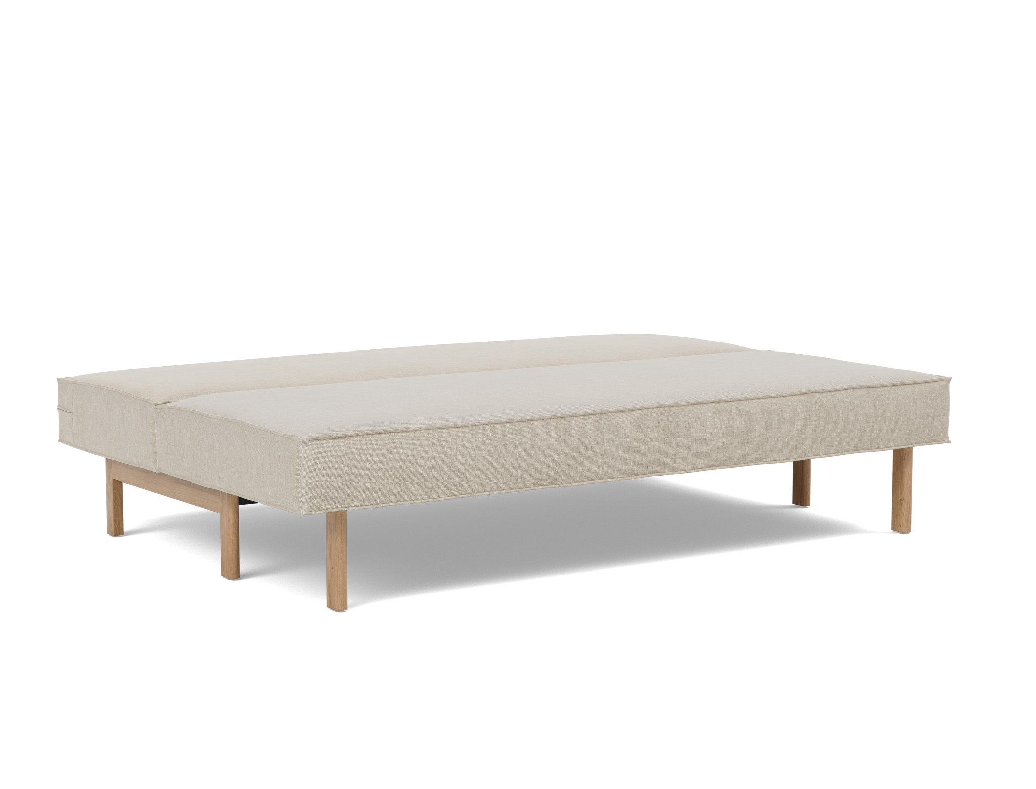 Schlafsofa Sly Flachgewebe Phobos 586-Latte Beine Eiche