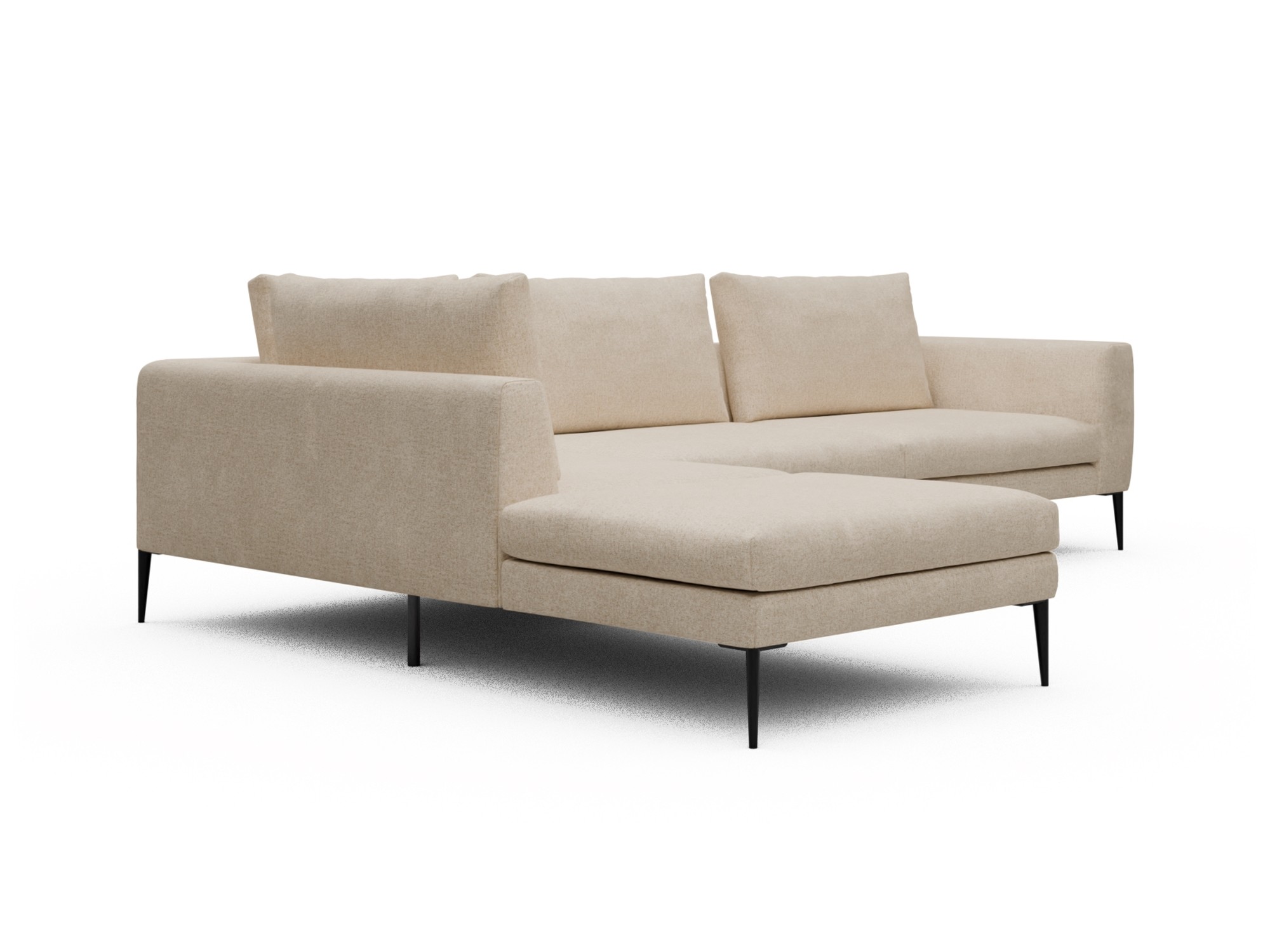 Skandi Home Ecksofa Paul Relax-Ecke links mit 3-Sitzer Casone-Natural-Beige moebelfaktor