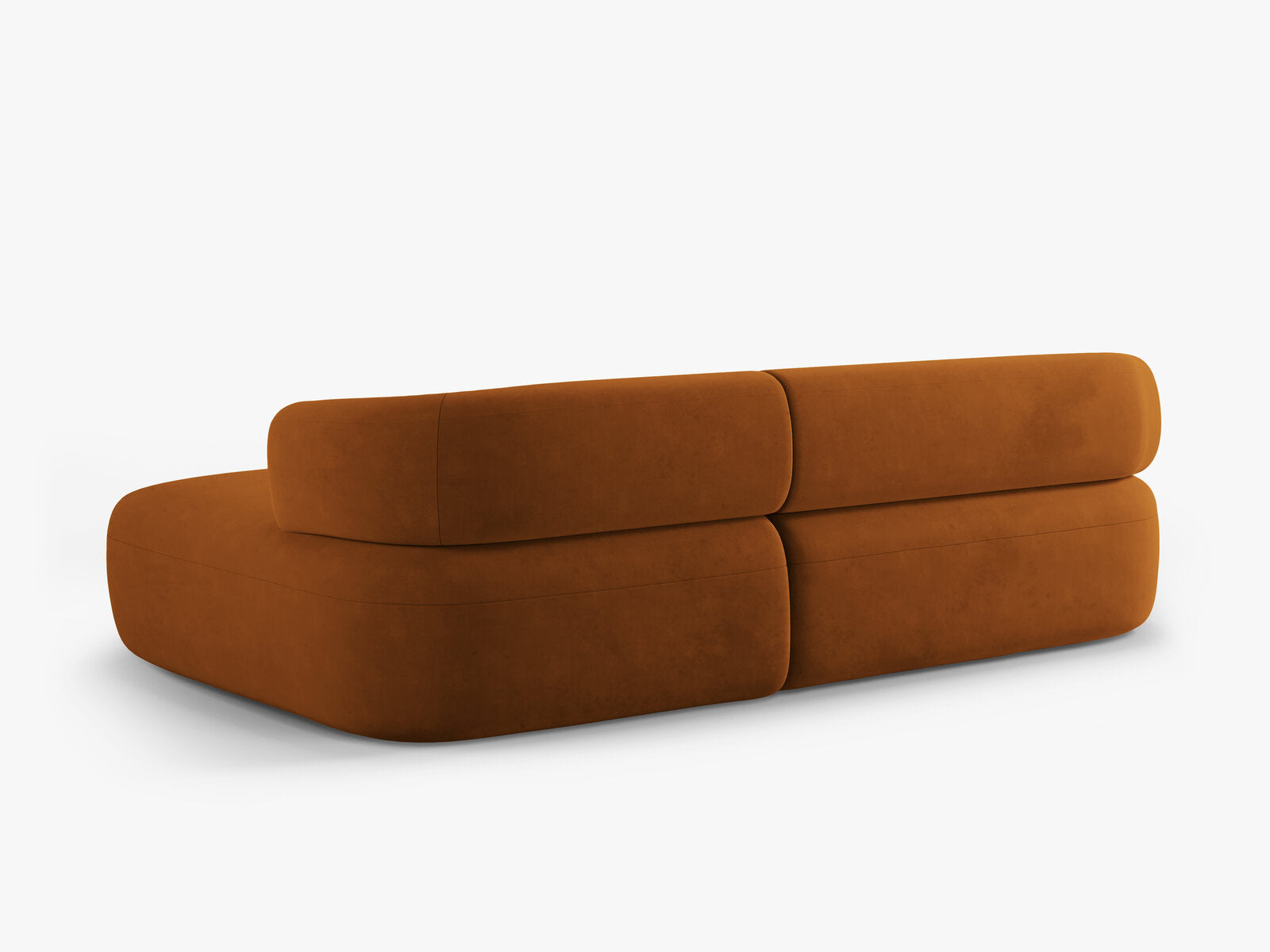 Micadoni 5-Sitzer Ecksofa Jenny Rechts Samt Salvador Terrakotta