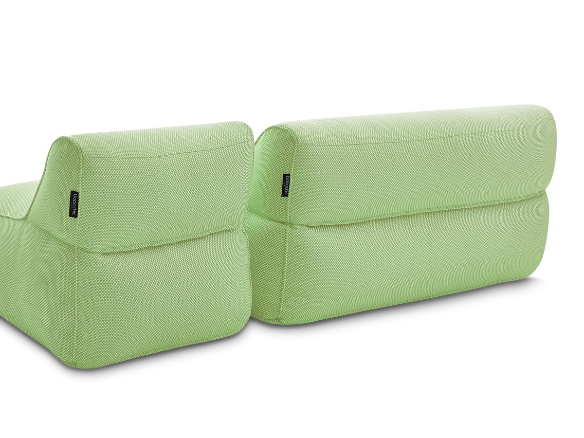 Bobochic Riviera Gartensofa 4-Sitzer Melange-Stoff Grün